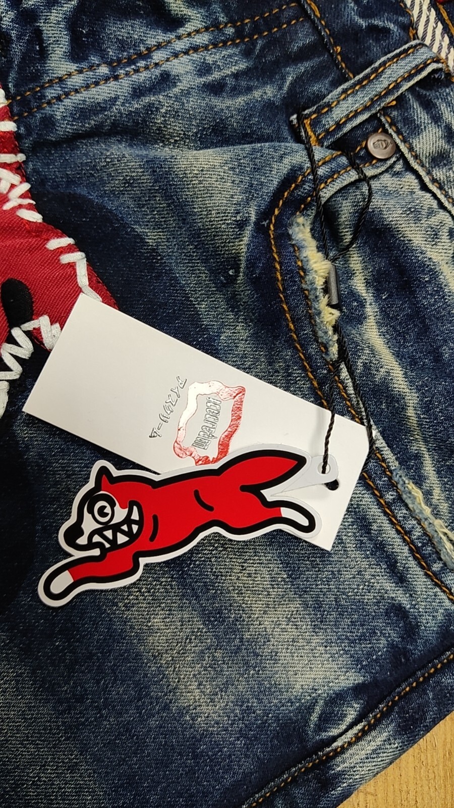 NWT BBCICECREAM PATCHED STONE WASHED MEN’S JEANS 7 SIZES 30-42 US FREE SHIPPING