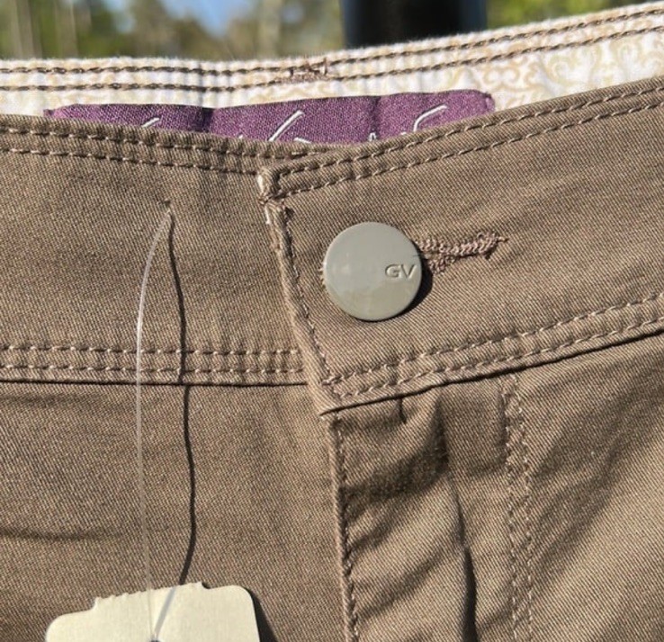 NWT Gloria Vanderbilt capri pants Plus size 20W Brown Pockets
