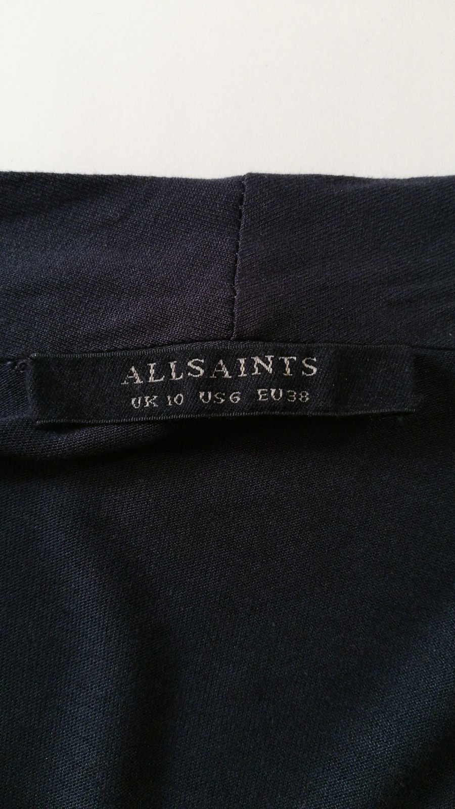 AllSaints Wrap Dress UK 10 US 6 Dark Gray Sleeveless Viscose Minimalist