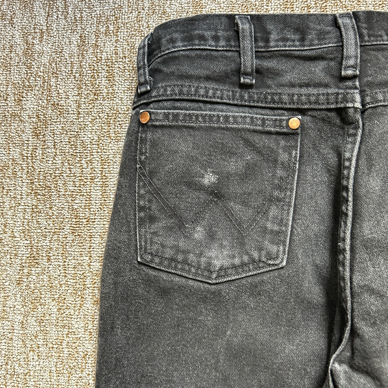 Wranger 936WBK Jeans Mens W32 L30 Black Regular Fit Straight Leg Denim
