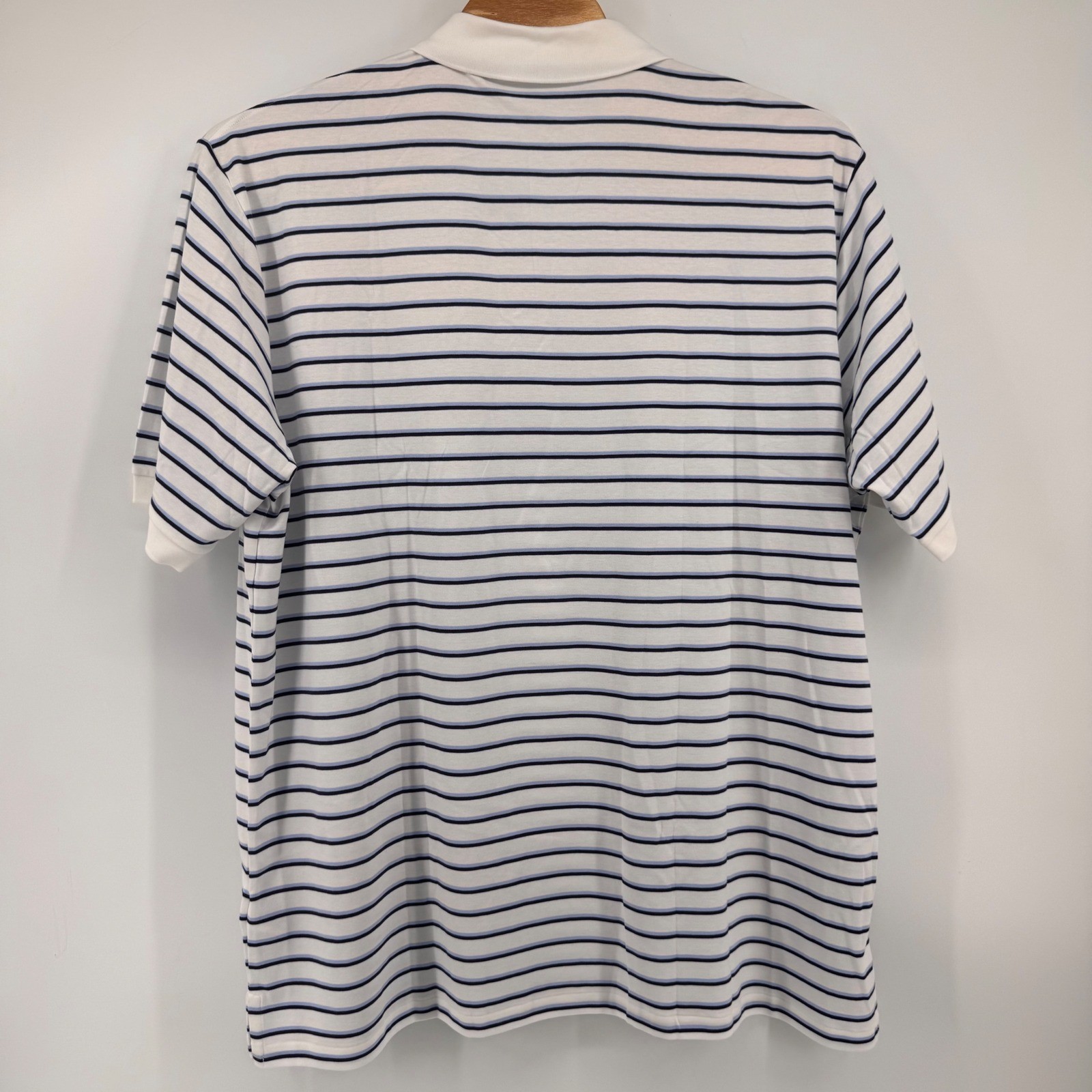 Polo Ralph Lauren Polo Shirt Mens 3XLT White Striped Big & Tall Short Sleeve