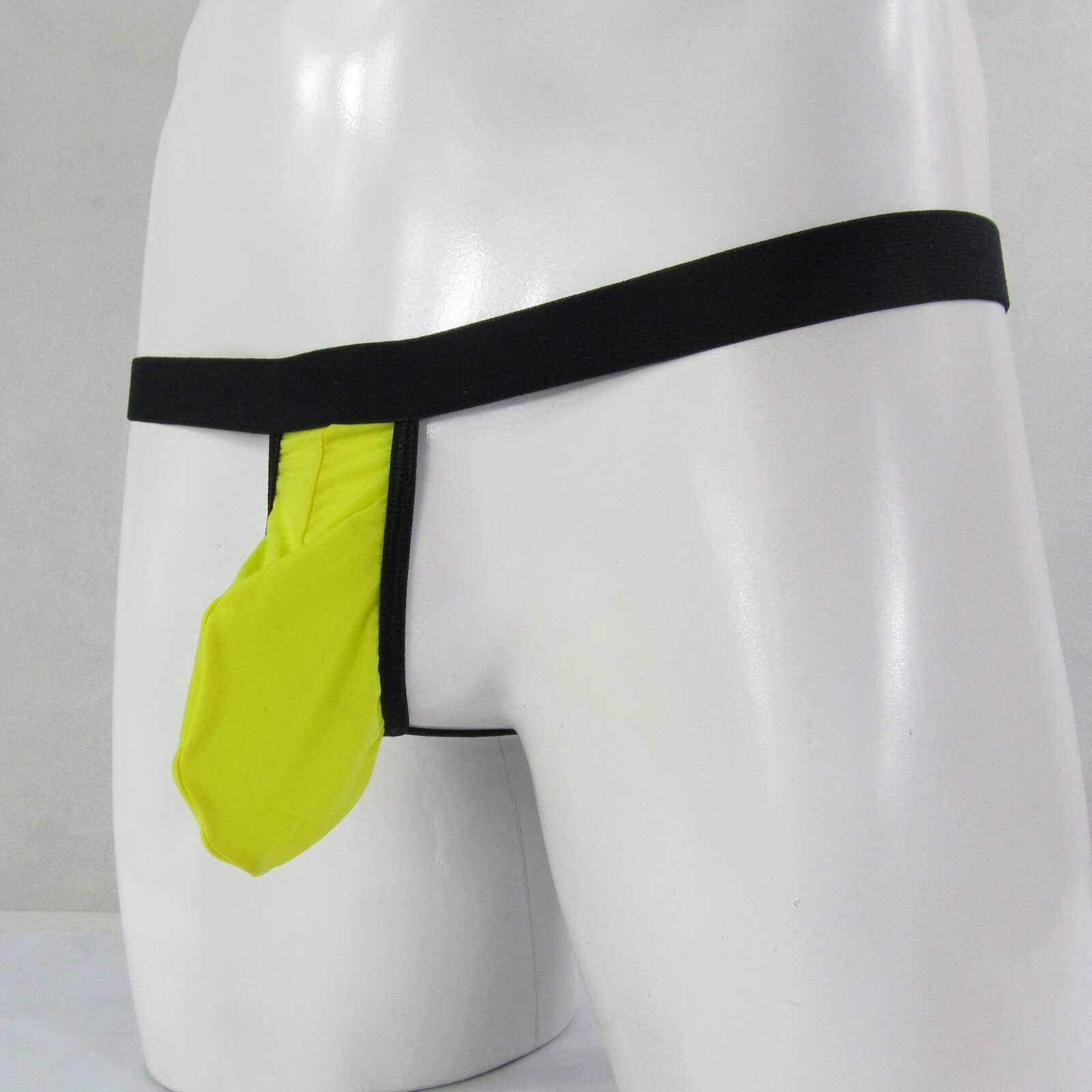 K1952 Mens Sexy Mini String Pouch Thong Soft Silky Thin Jersey Semi C-thru