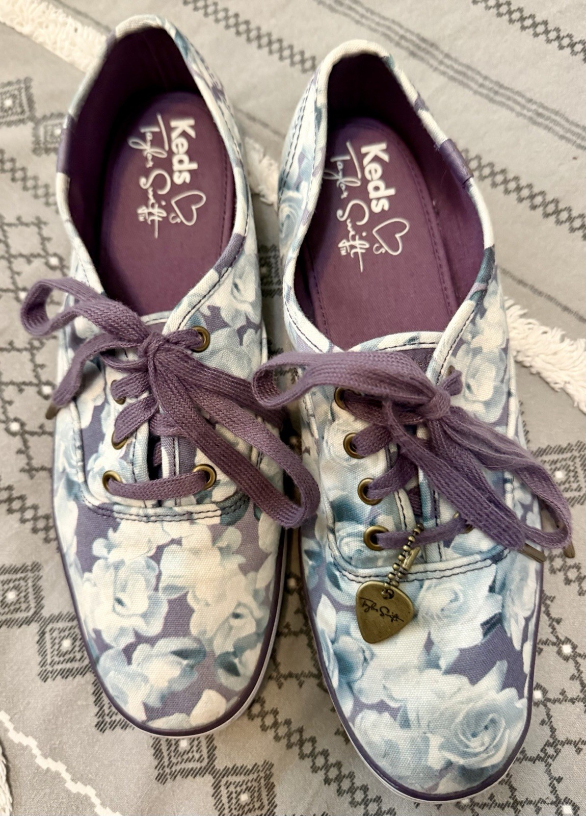 Keds x Taylor Swift Champion floral print sneakers Women’s 8.5 Blue White Purple
