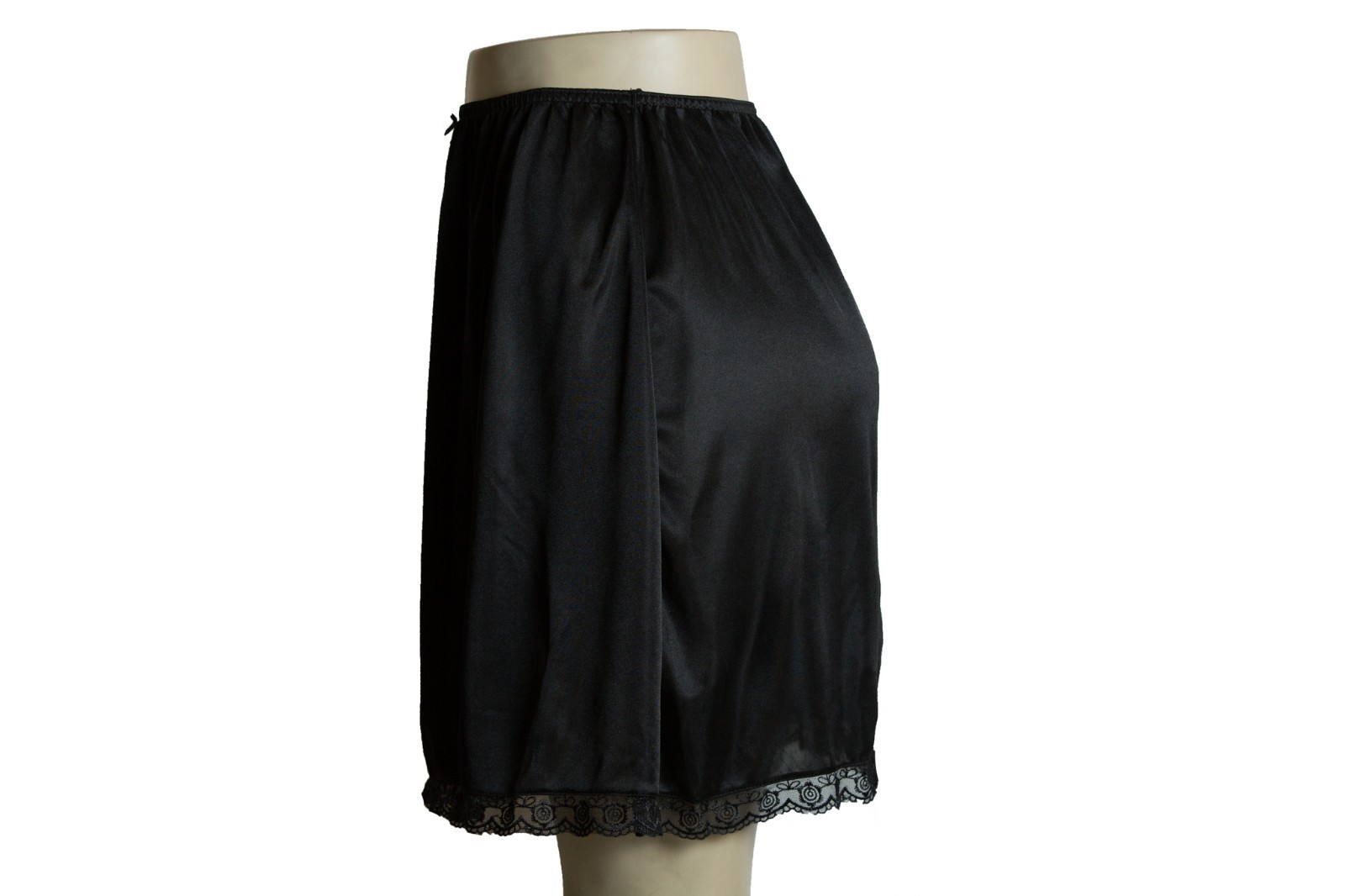 20″ Length Women Lace Trim Mini Half Slip White Beige Black S M L XL 2XL 999