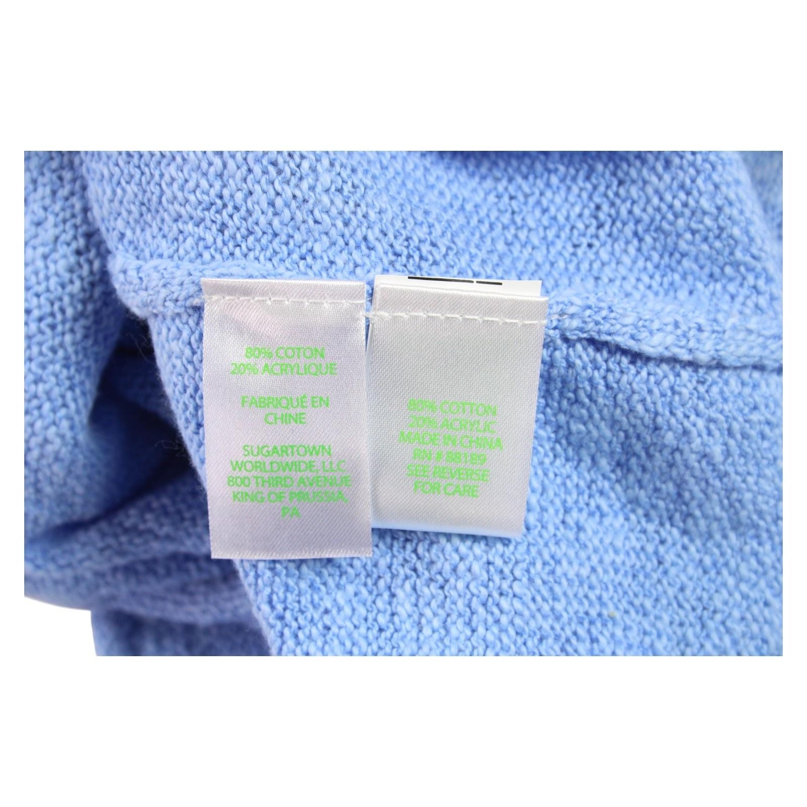 Lilly Pulitzer Sweater Womens L Blue Sun Sand Sea Cotton Crewneck Pullover $138
