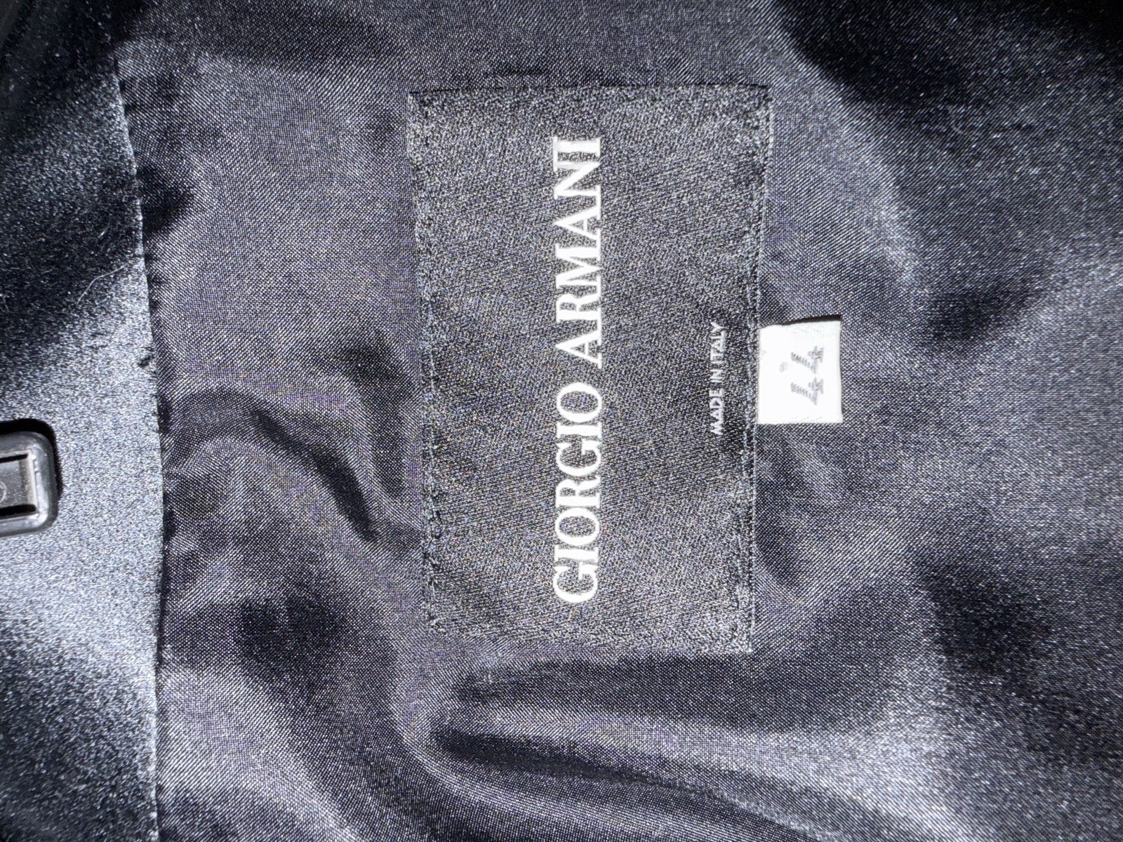 Vintage w/ original tag Giorgio Armani Women’s Black Silk Peplum Jacket size 44