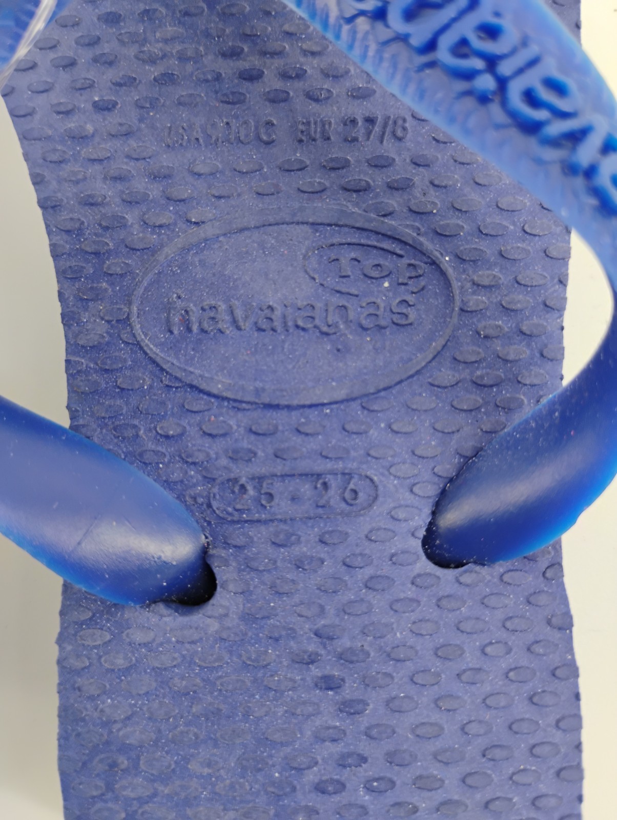 NEW Havaianas Marine Blue Thong Flip Flops, Size 9/10C (25-26) Unisex
