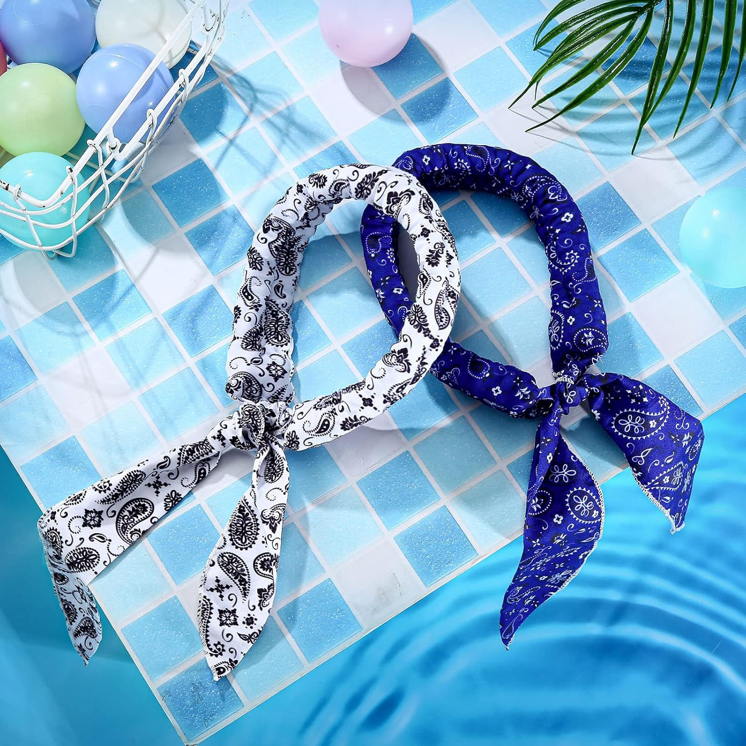 6 Pack Cooling Neck Wraps Ice Cooling Scarf Neck Bandana Wrap for Men Women