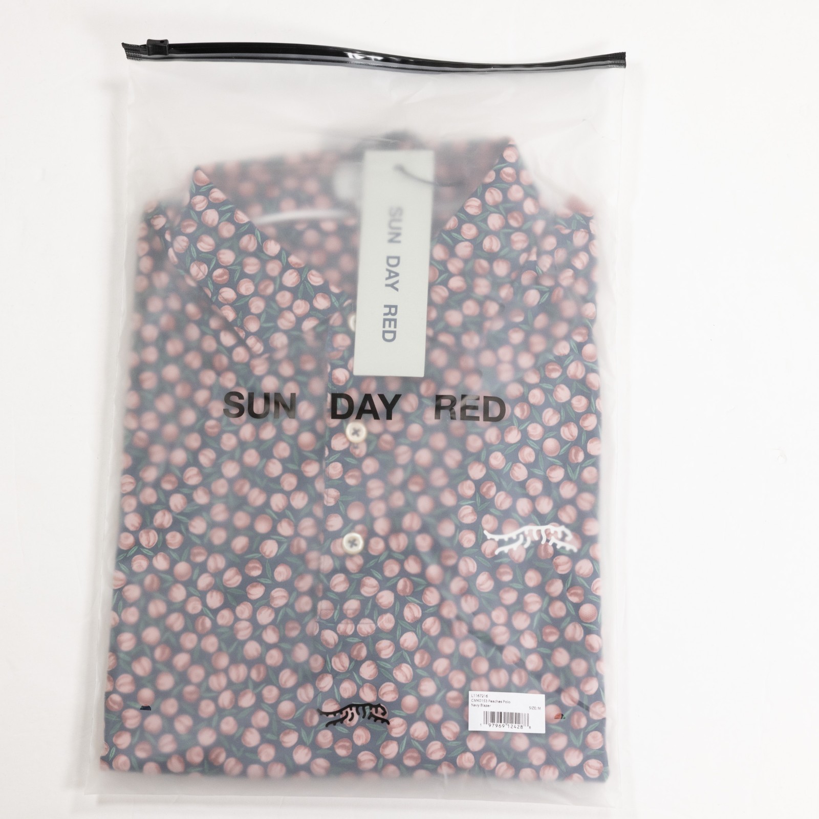 Sun Day Red Peaches Polo Navy Blazer Medium Tiger Woods NWT