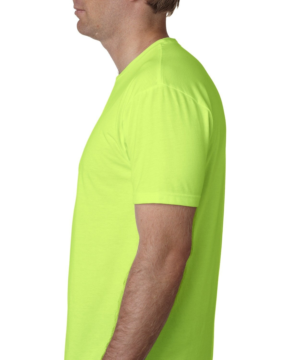 Next Level Men’s CVC Crew L NEON HTHR GREEN