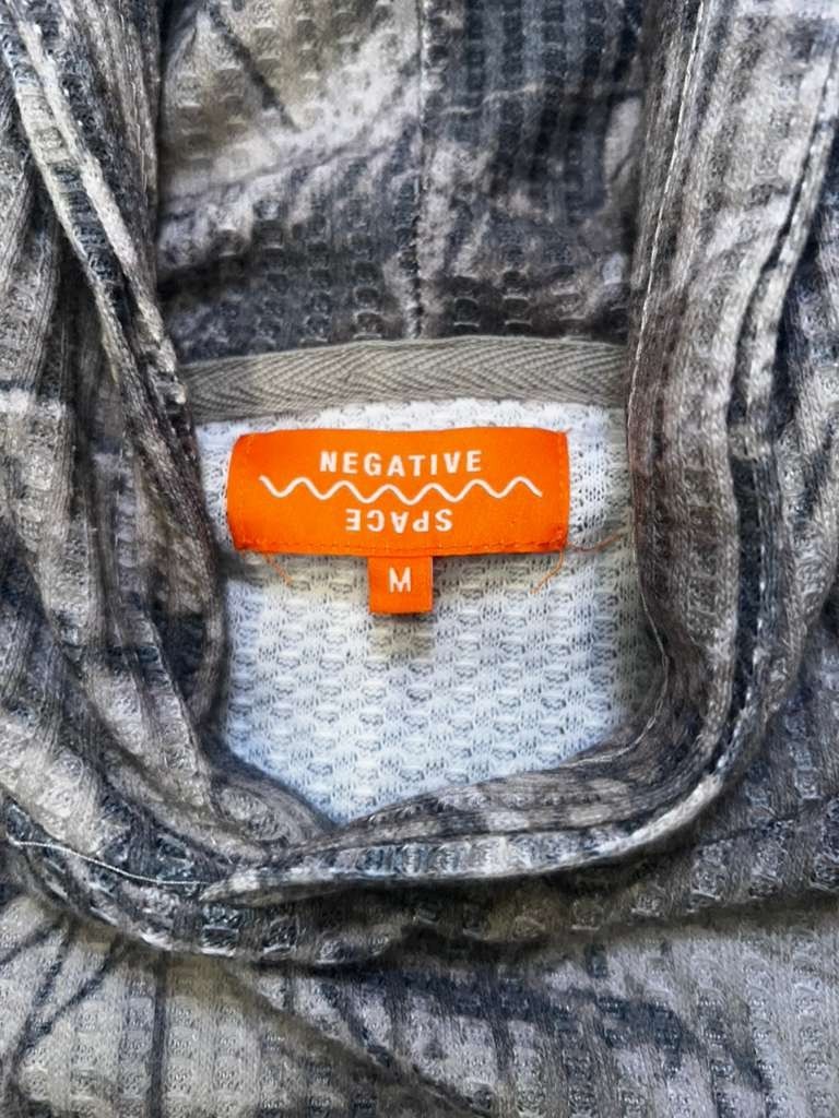 Negative Space Hoodie Men’s Medium M Camo Lightweight Waffle Knit Pullover NWT