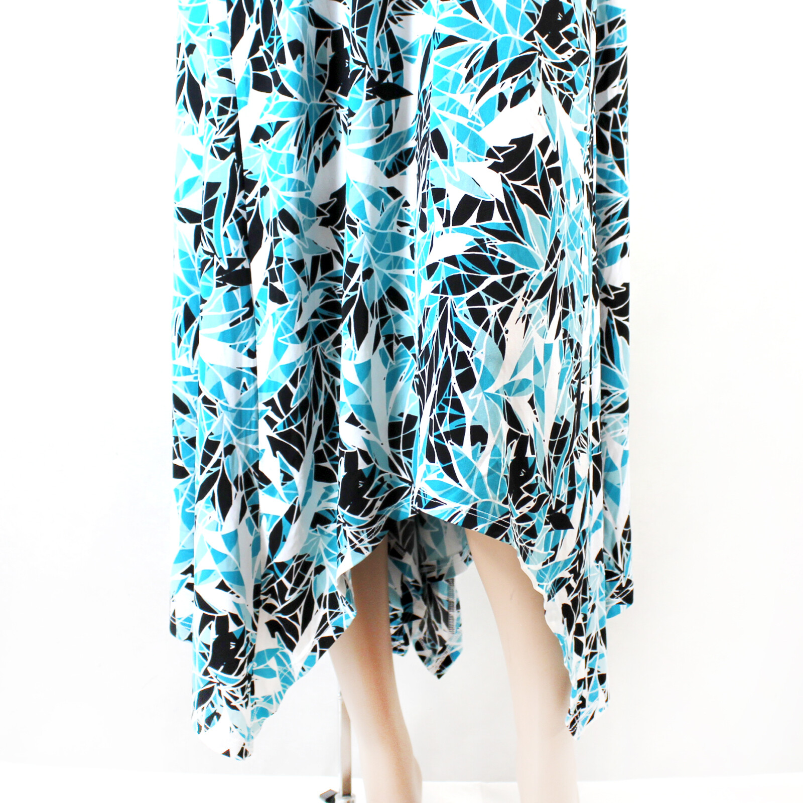 AnyWear by Catherines Plus Blue Floral Crisscross Dress 3X 26/28