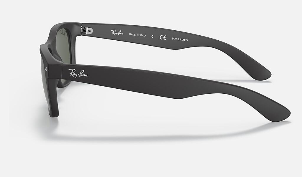 Ray-Ban New Wayfarer Classic Matte Black Polarized 52 mm Sunglasses