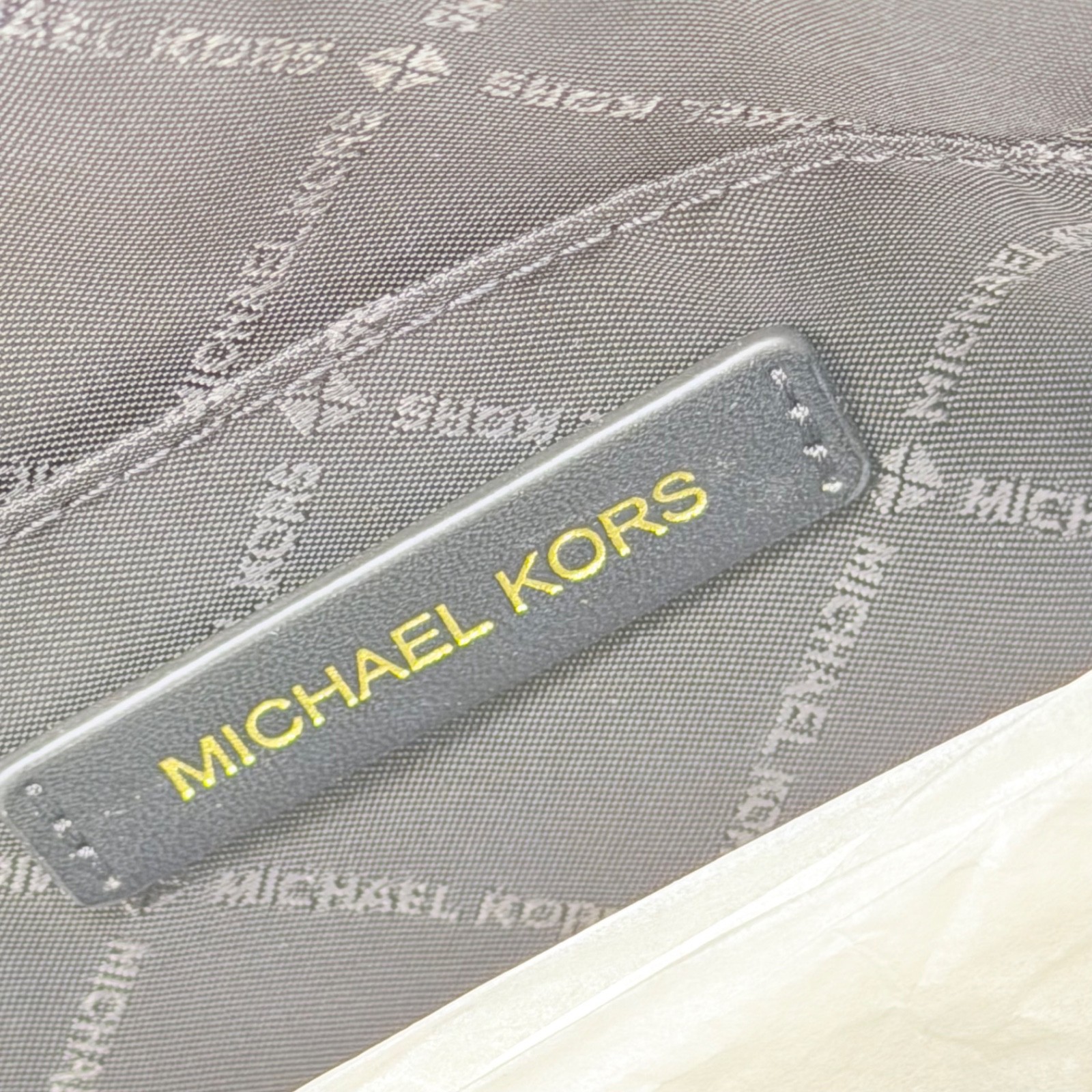 MICHAEL KORS CARSON LARGE TOTE CENTER ZIP LEATHER BAG BLACK