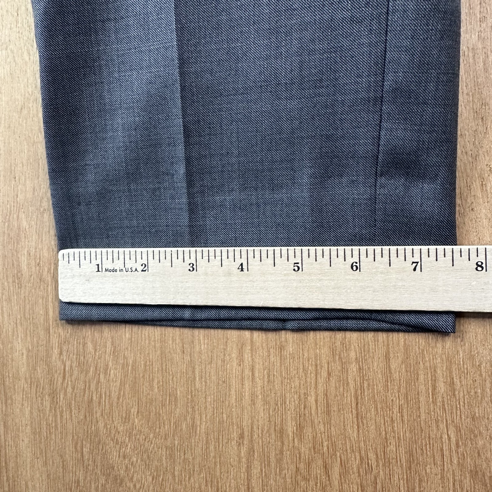 Calvin Klein Suit Mens 42R Gray 2 Button 100% Wool Pants 34×30 Peak Lapel