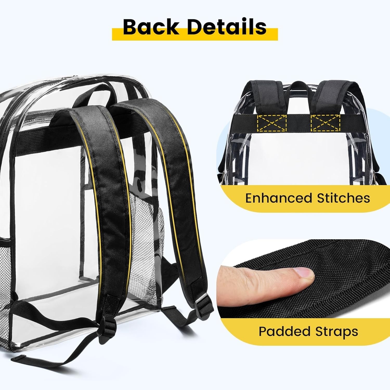 Click to see full view Vorspack Clear Backpack Heavy Duty – Clear Backpacks for