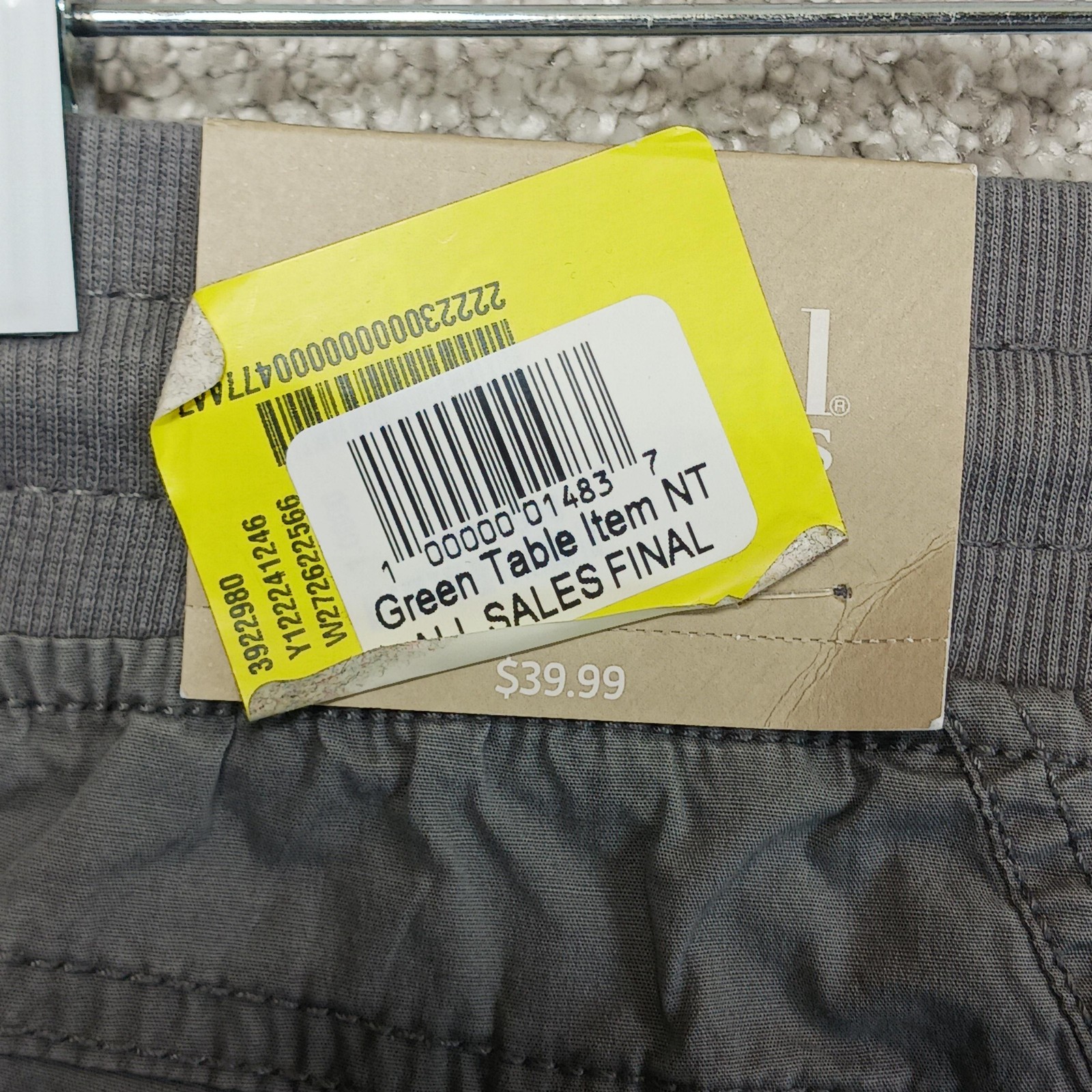 Natural Reflections Pants Womens 8 Gray Honeycreek Cargo Stretch Drawstring