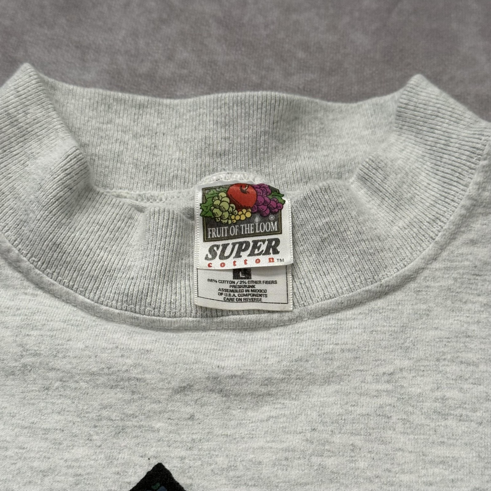 Vintage 90s Colorado Shirt Mens XL Gray Mock Neck Long Sleeve Ski
