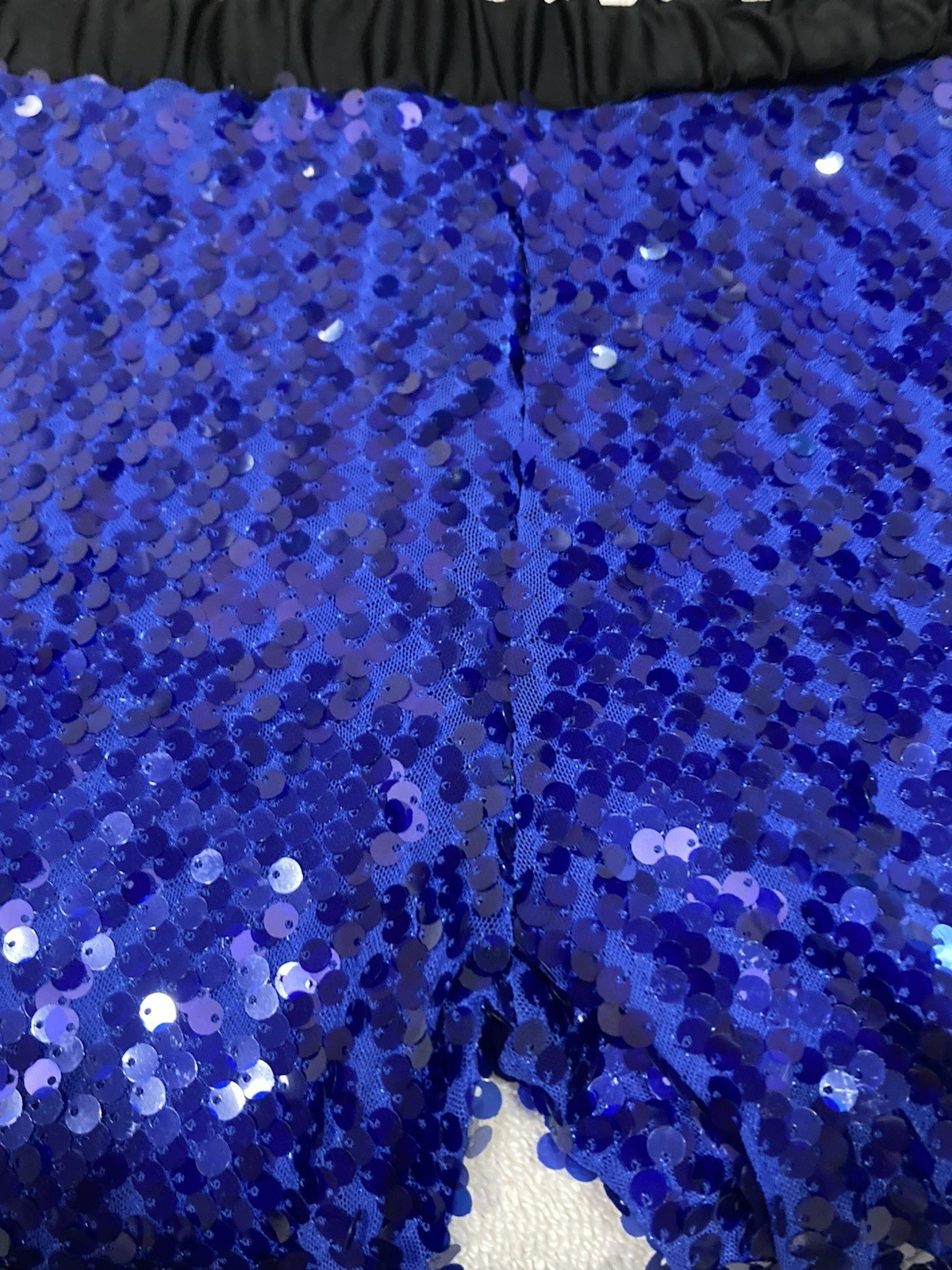 OTTO‘DAME Dodger Blue Sequin Leggings Stretch Sz 4 Small 28 W x 30 L NWOT