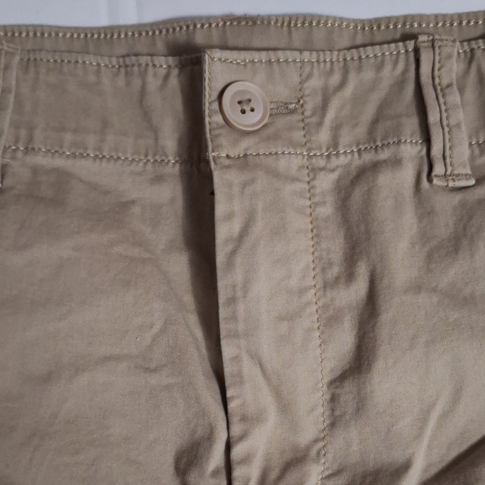 Sonoma Goods For Life Men’s Tan Chino Shorts Flat Front Solid Slash Pockets