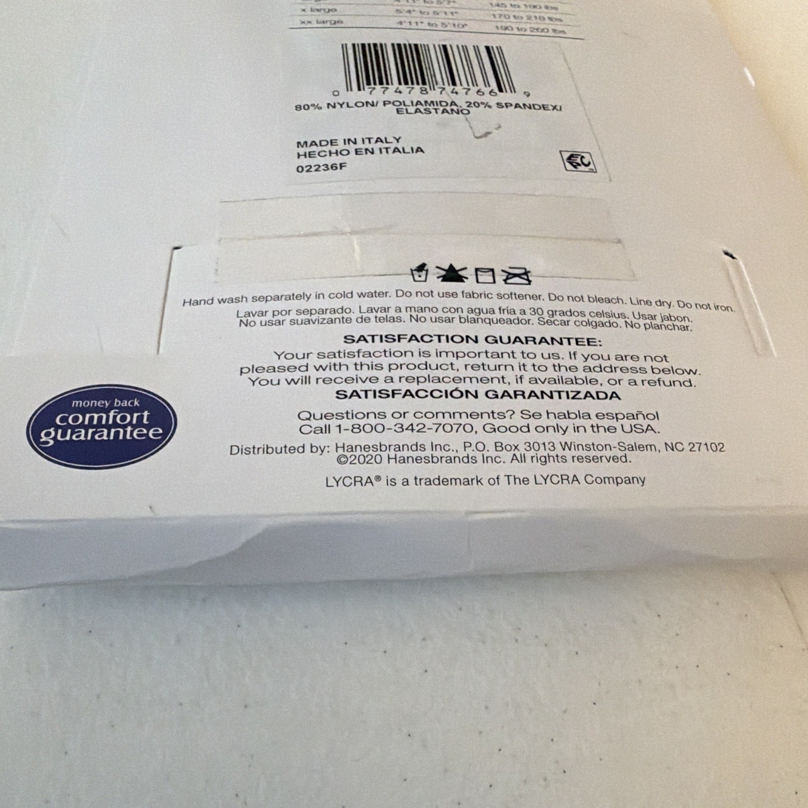 Hanes Premium Control Top Tights Graduated Compression Dot Black XXL