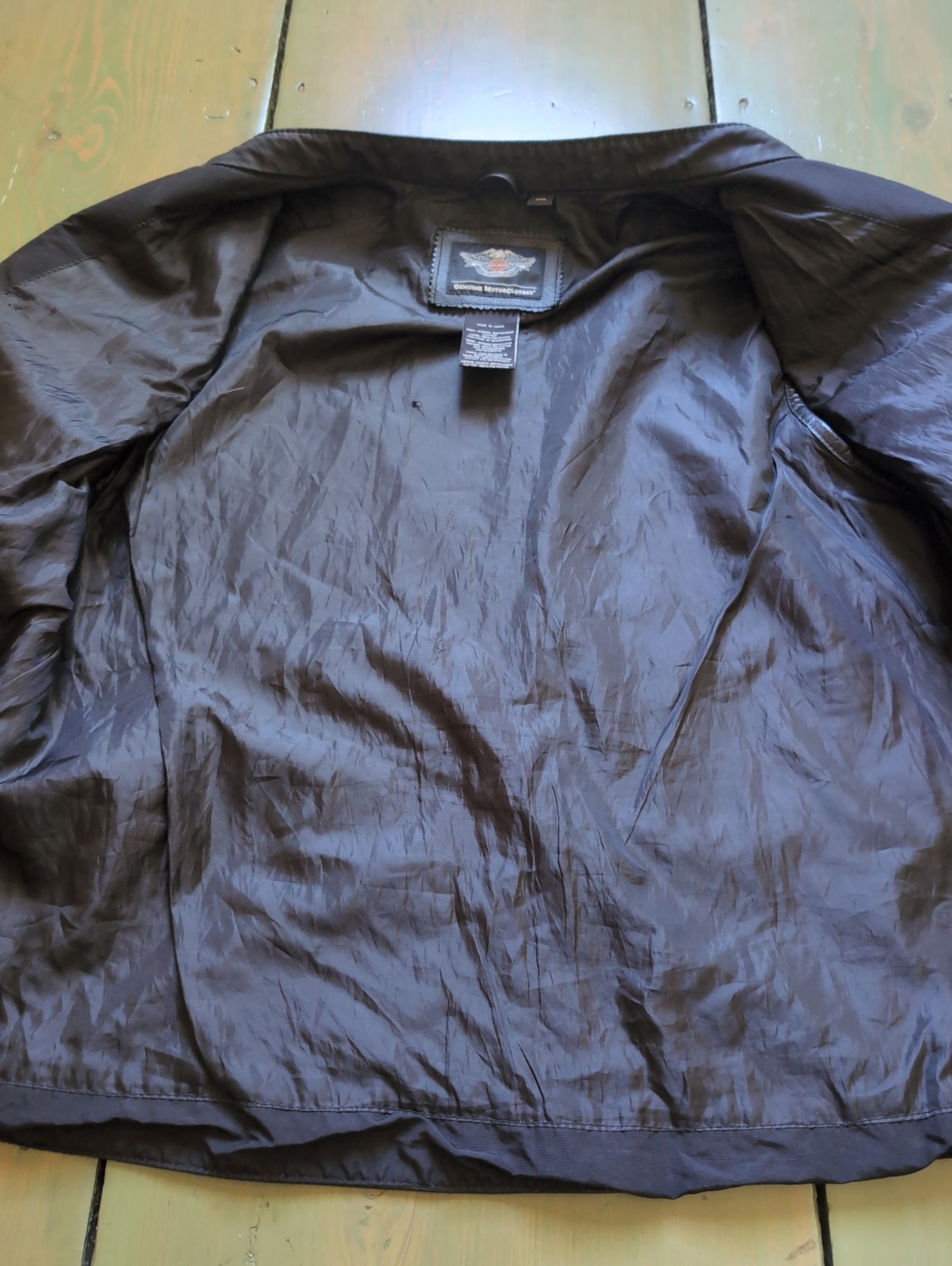 Harley Davidson 2XL Men’s FOSTER Black Leather Motorcycle Vest **READ
