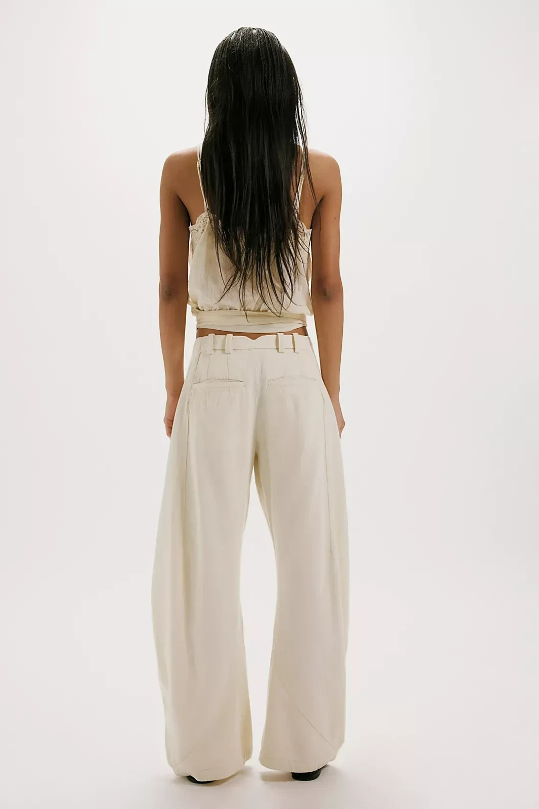 Freepeople – Spotlight Washed Barrel Chino Trousers – Discount
