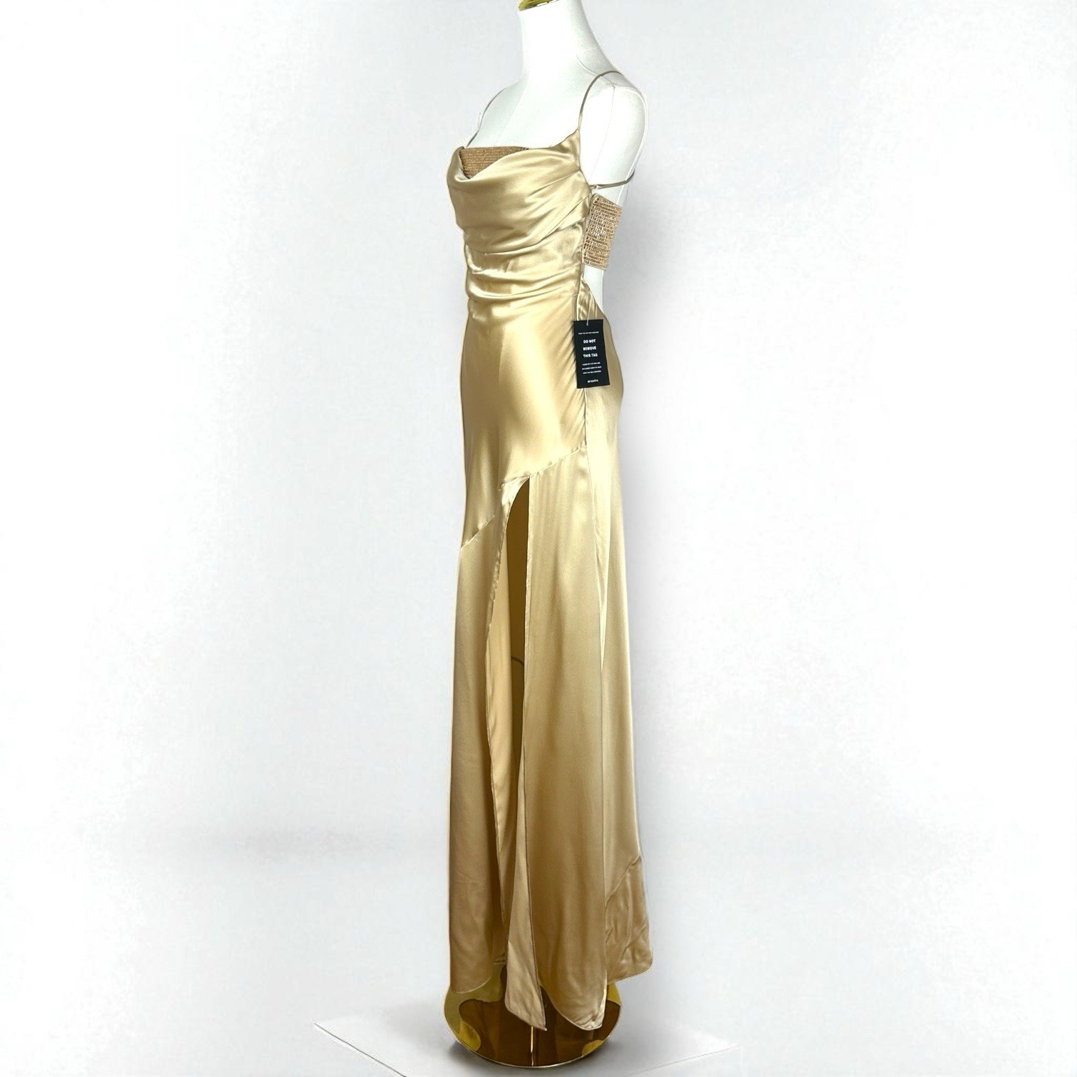 NWT $798 Retrofete Emery Crystal Sequin Embellished silk maxi dress size Large