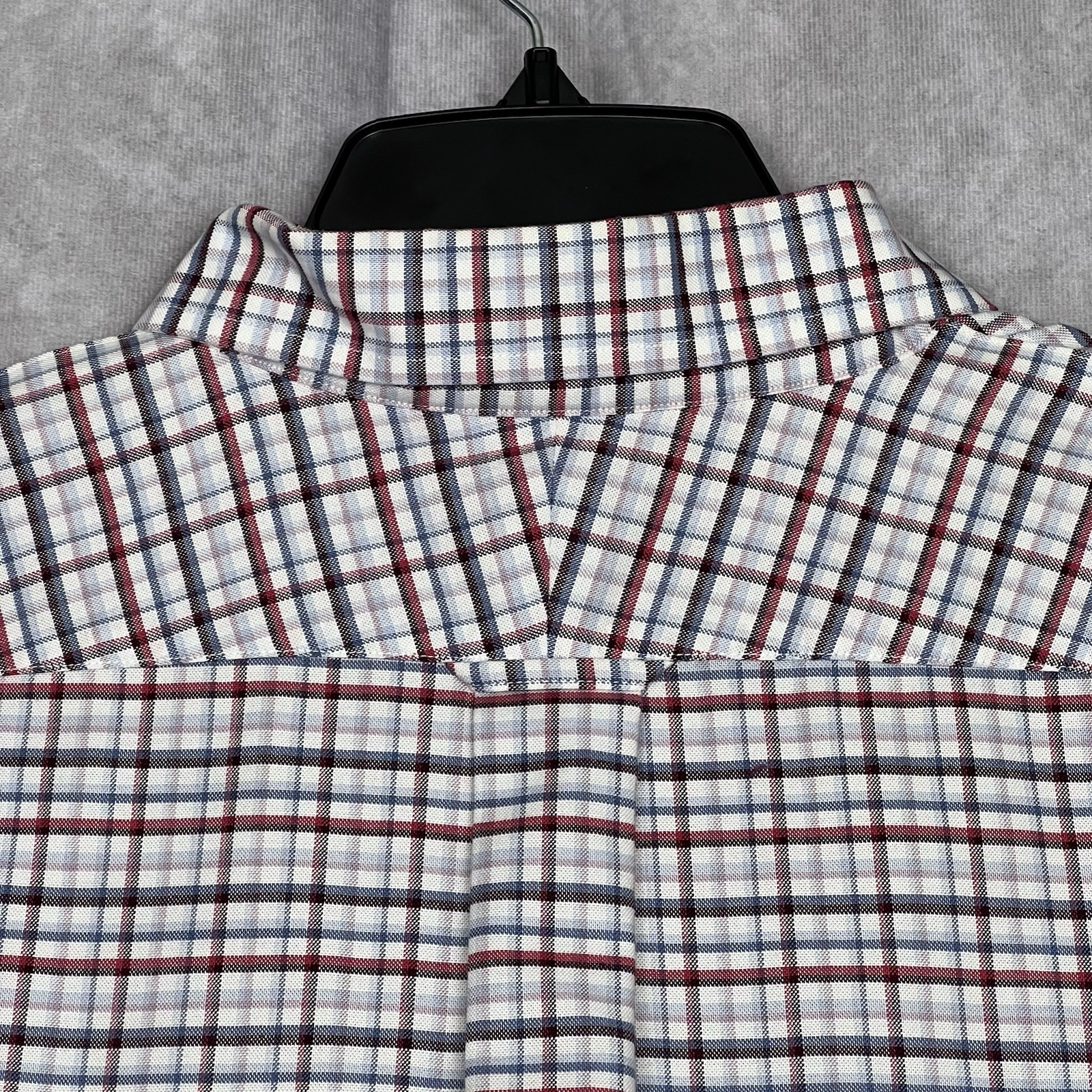 Lands’ End Men’s Shirt XXL Plaid 100% Supima Cotton No-Iron L/S Button Up Casual