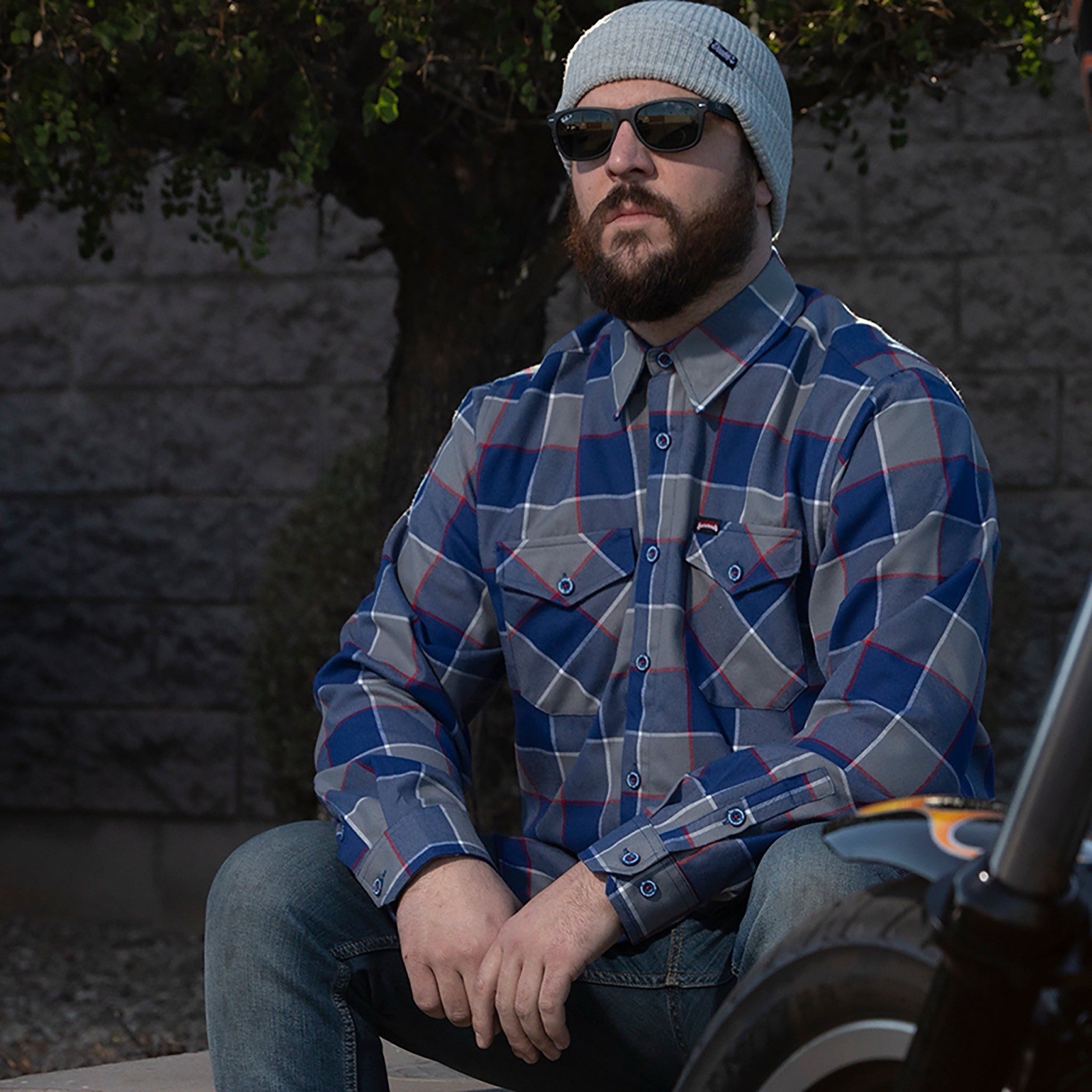 Dixxon Flannel Co Hatebreed 1.0 Limited Edition Blue Plaid Shirt Mens Large Bnib