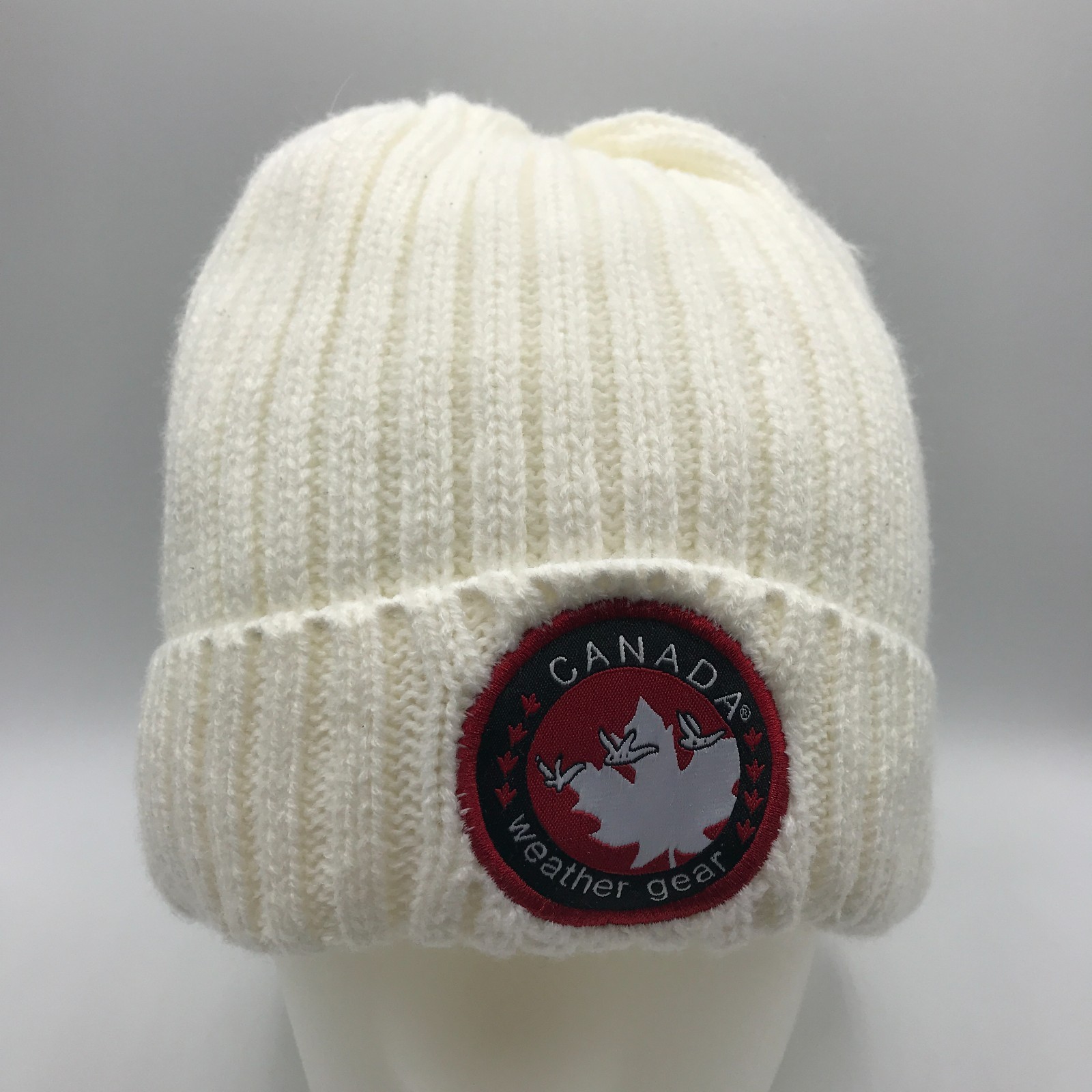 Canada Weather Gear Women’s Off-White Lined Knit Beanie Cap