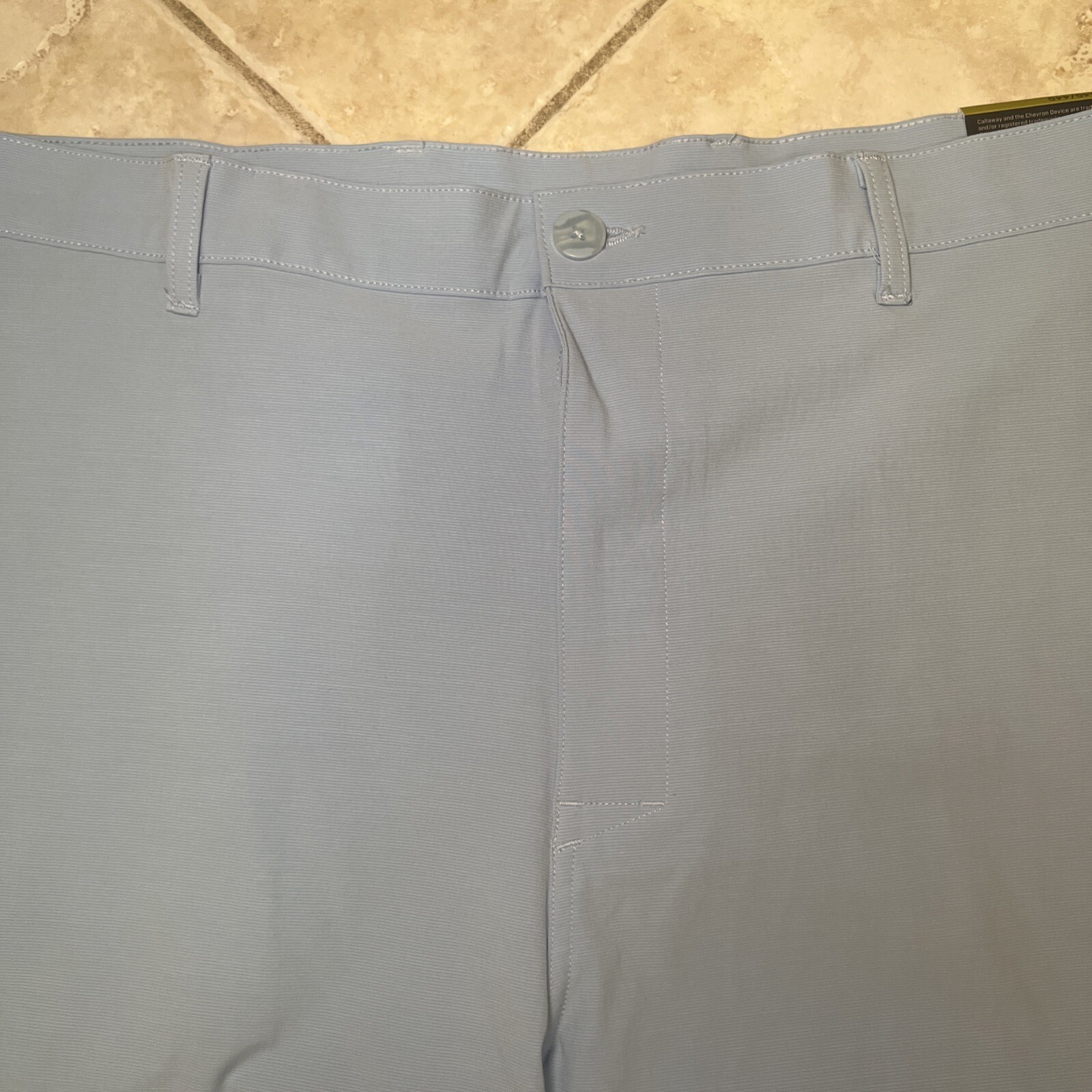 Callaway Stretch Shorts Flex Fabric Opti-Dri Mens 44B Chambray Blue Heather NWT