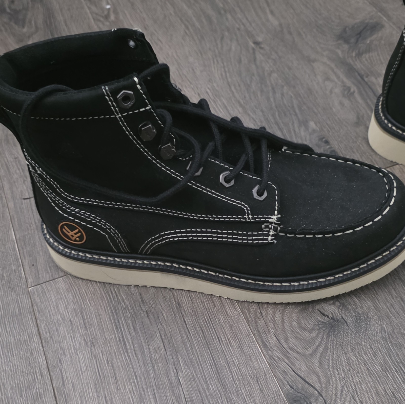 Timberland Men’s Black Suede Chukka Ankle Boots Lace-Up 10.5 Contrast