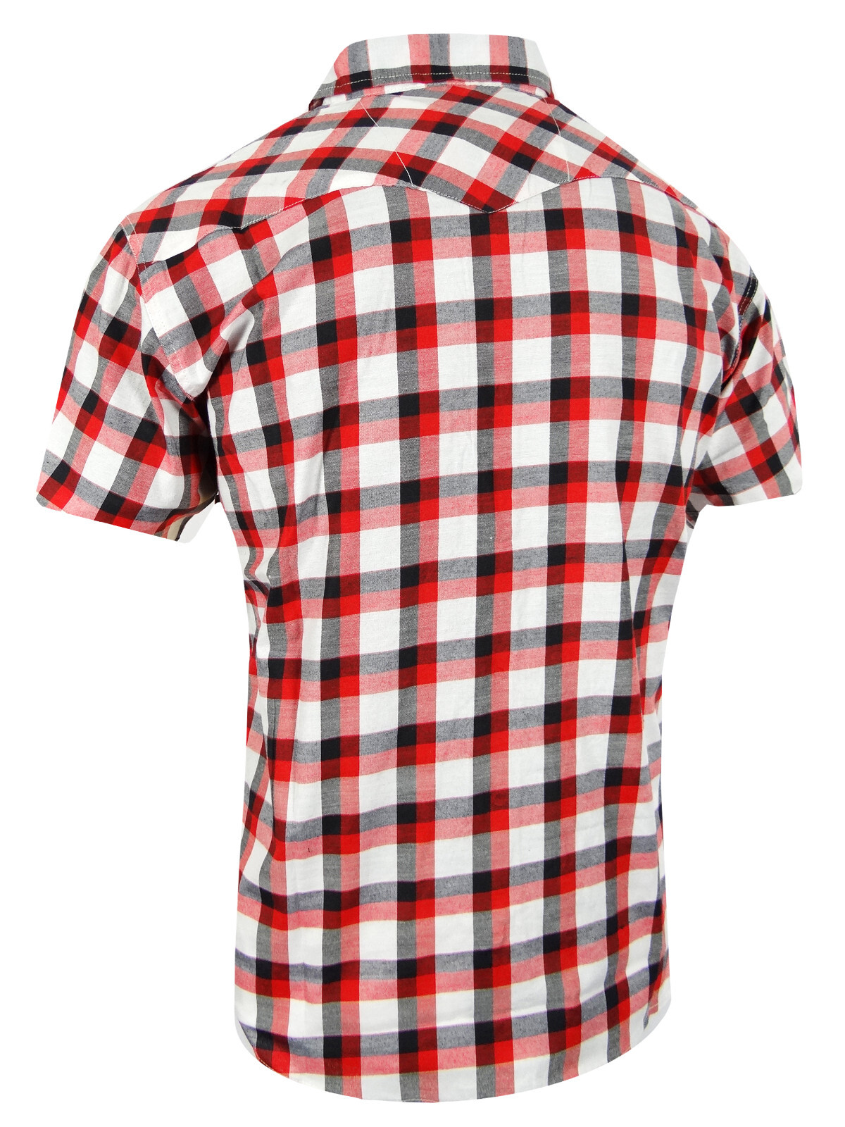 Western Plaid Shirt Short Sleeve Mens Snap Up Flap Pockets LATEST NEW COLORS!!