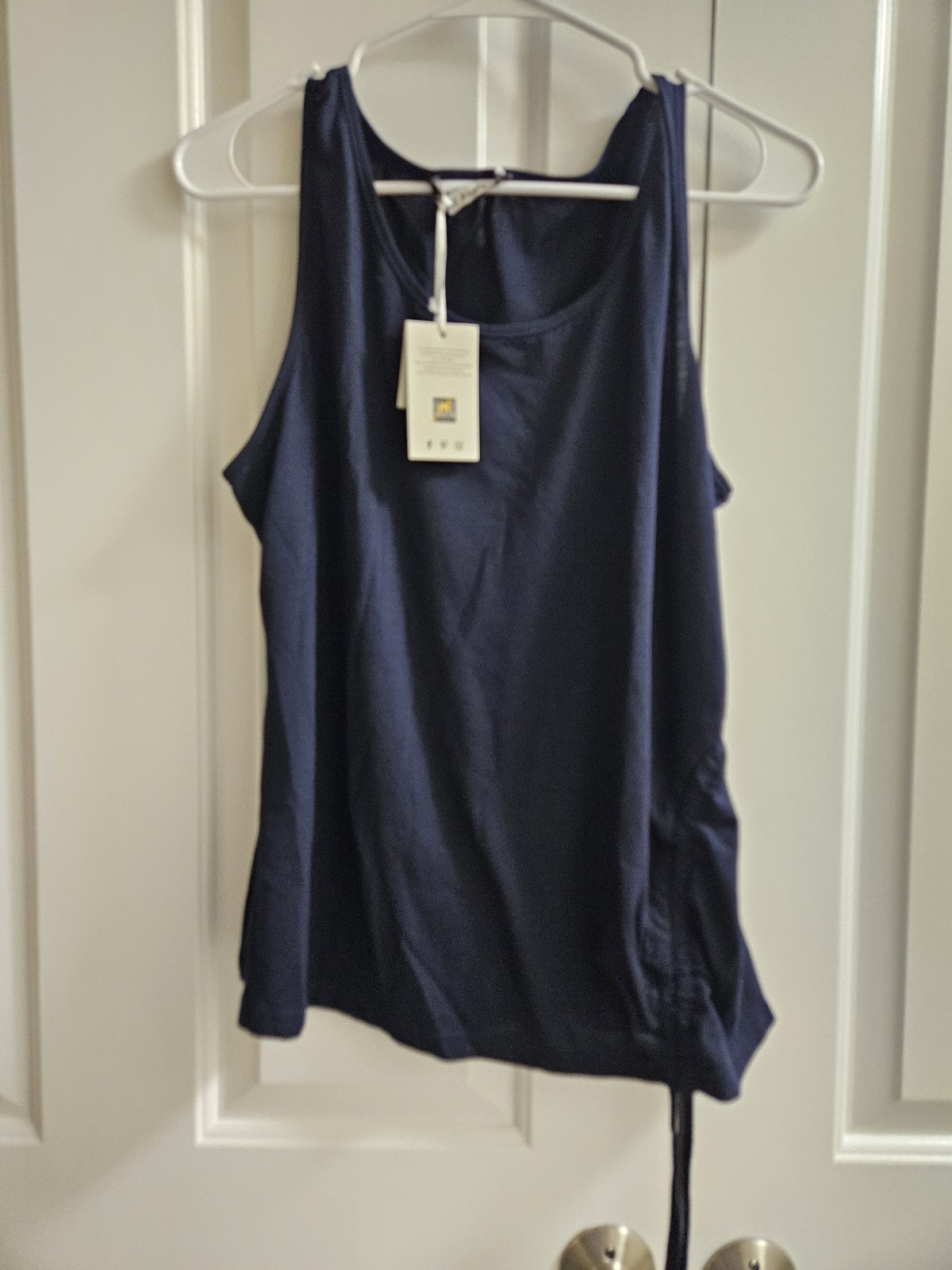 Grace Karin Women’s Blue Scoop Neck Wide Strap Sleeveless Tank Top XL