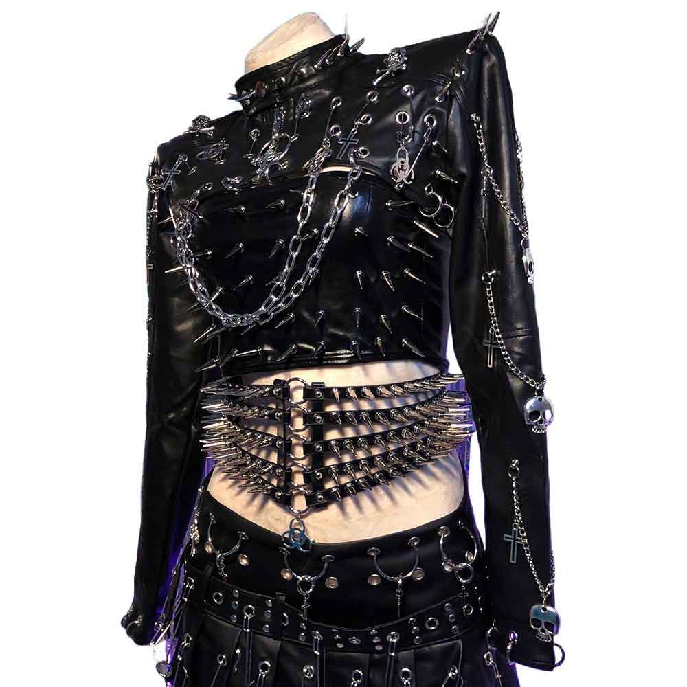 Goth Tops Spiked Emo Clothing Y2K Punk Rock Clothes Gothic Tank Grunge