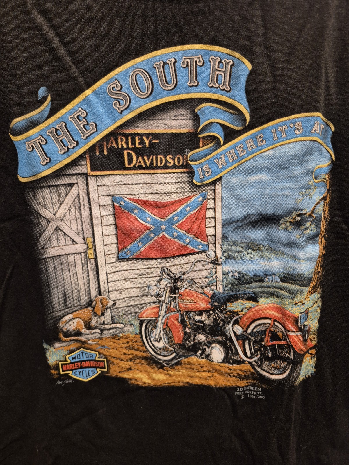 3D Emblem Graphic – RARE DELTA TAG 1991 Vintage “THE SOUTH IS WHERE ITS AT”