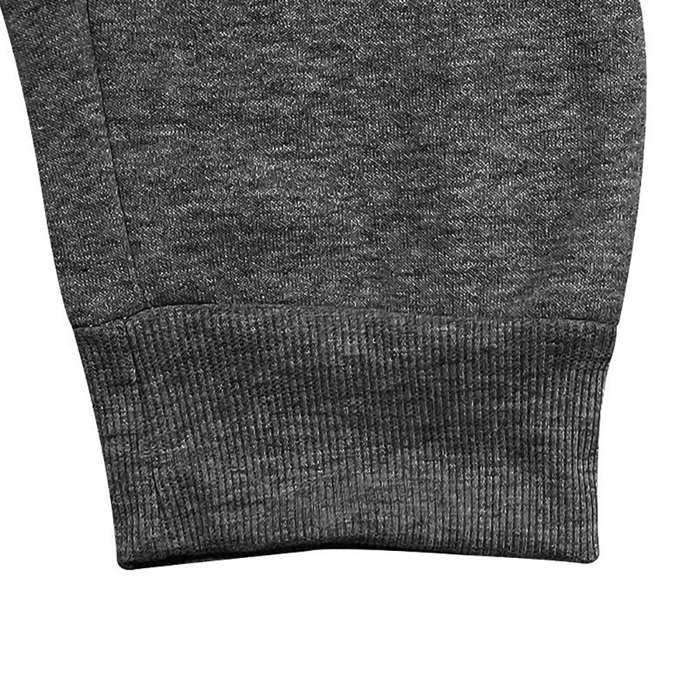 Spring Fall Men’s Cargo Joggers Soft Fleece Sweatpants Multi-Pockets Drawstring