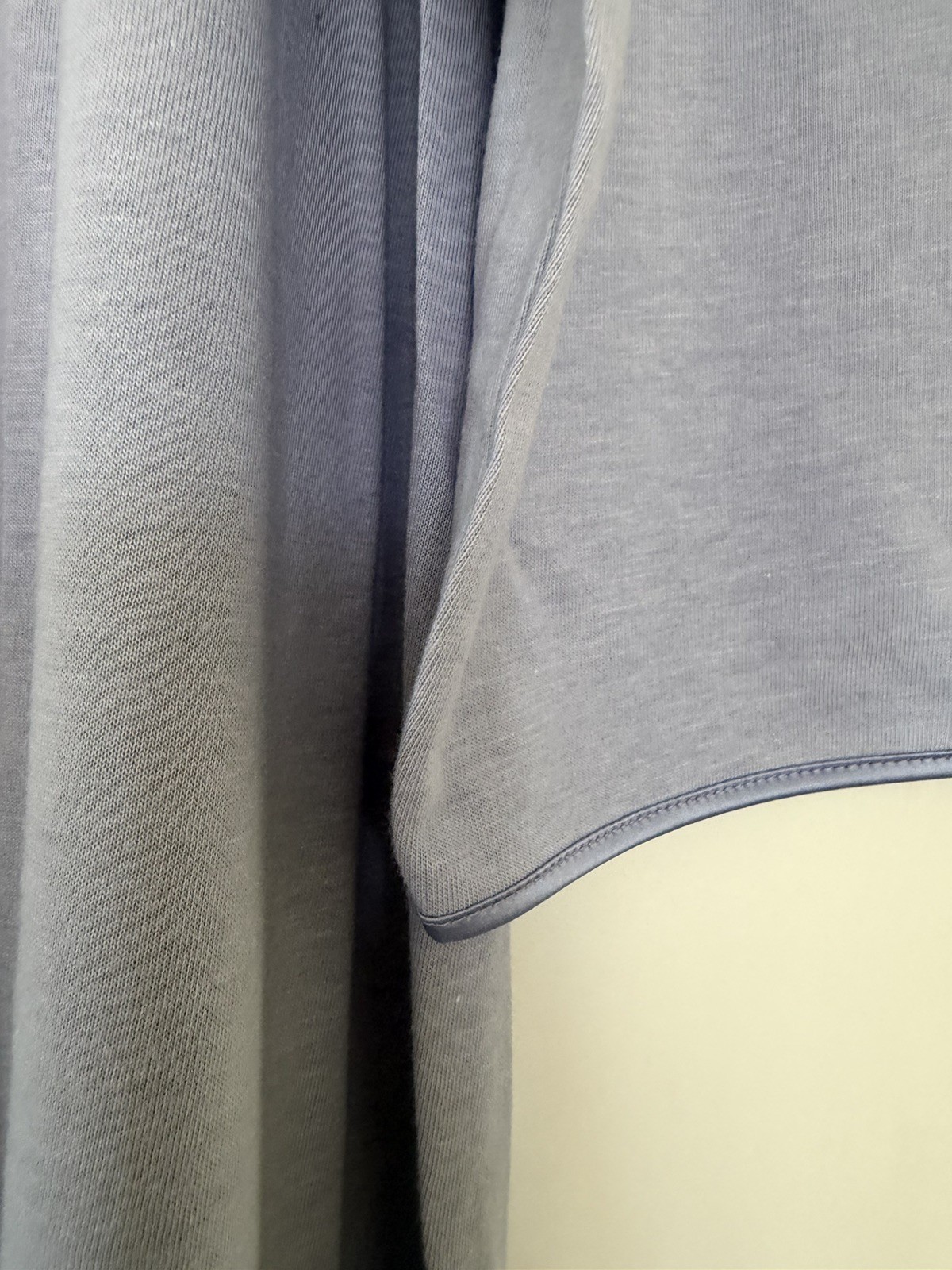 Bonsoir Women’s French Pleat Long Sleeved Jersey Nightdress SOFT Blue Grey XL