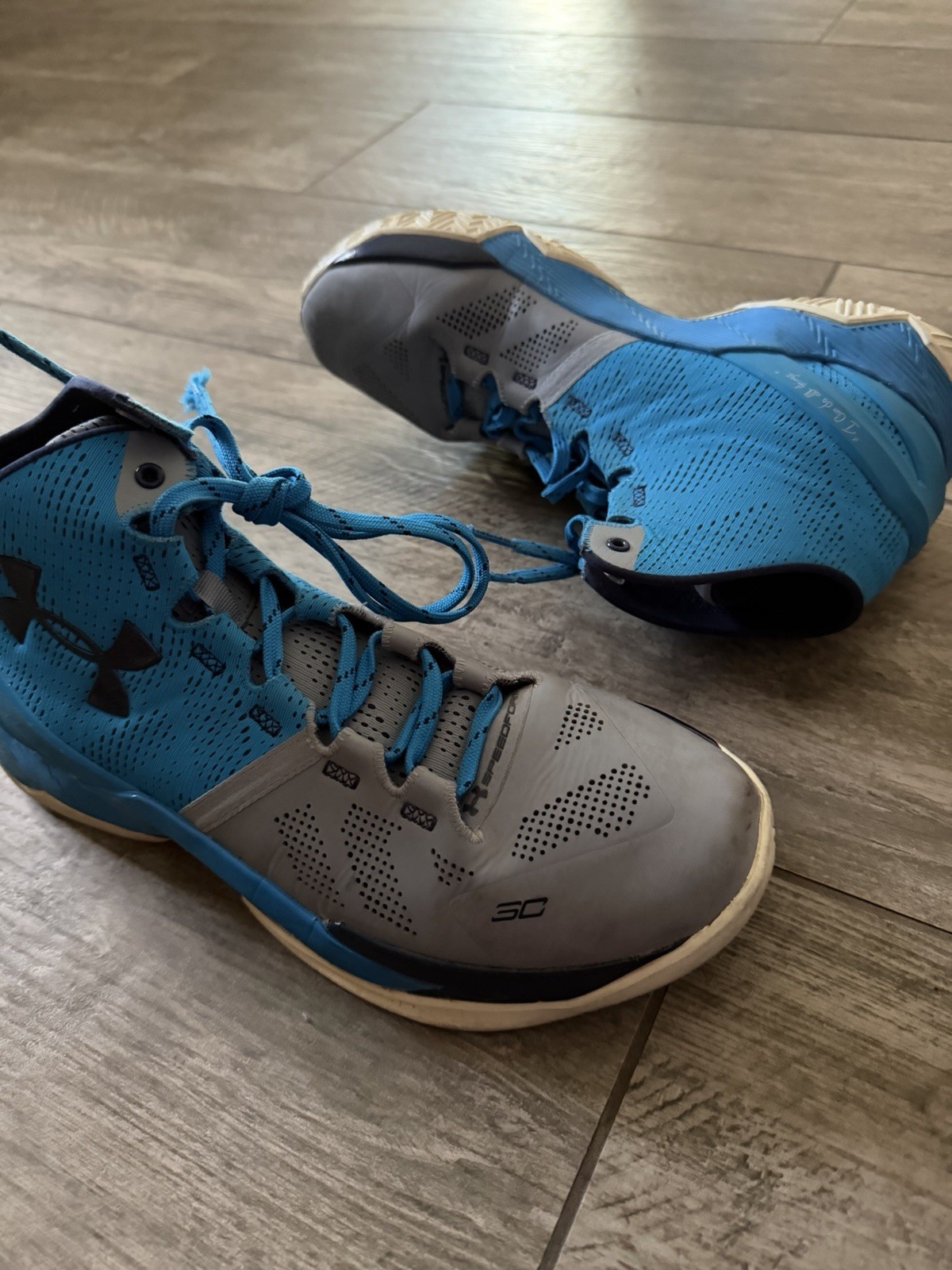 Under Armour Curry 2 Providence Road Blue/Gray Basketball Sneakers