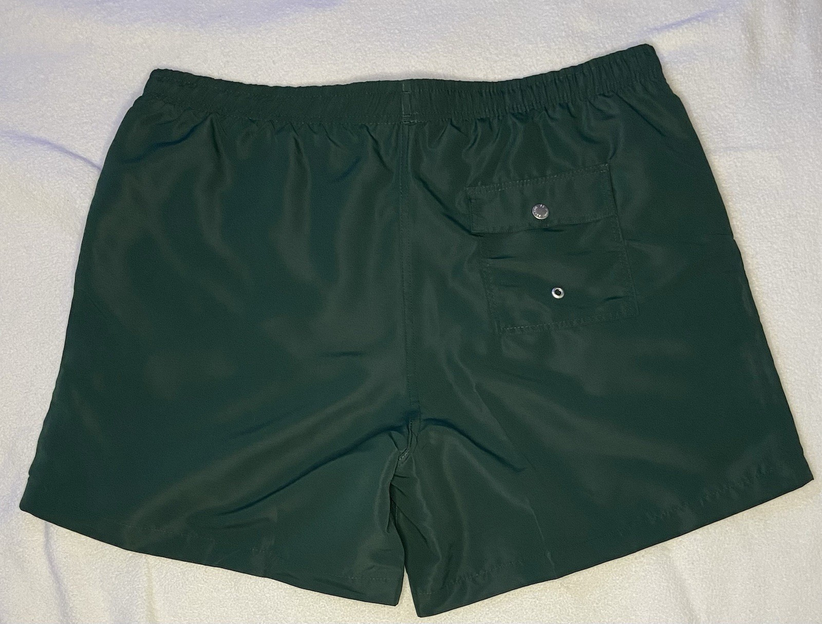 Bather Swim Trunks Mens XL Green Lined Swim Shorts 5″ Inseam Retro Beach