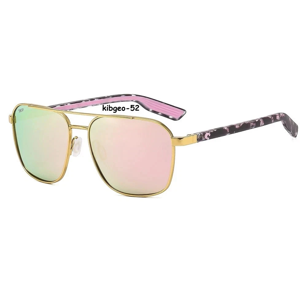 Costa Del Mar Wader GOLD Frame Pink Mirror 580P Polarized Lens Sunglasses