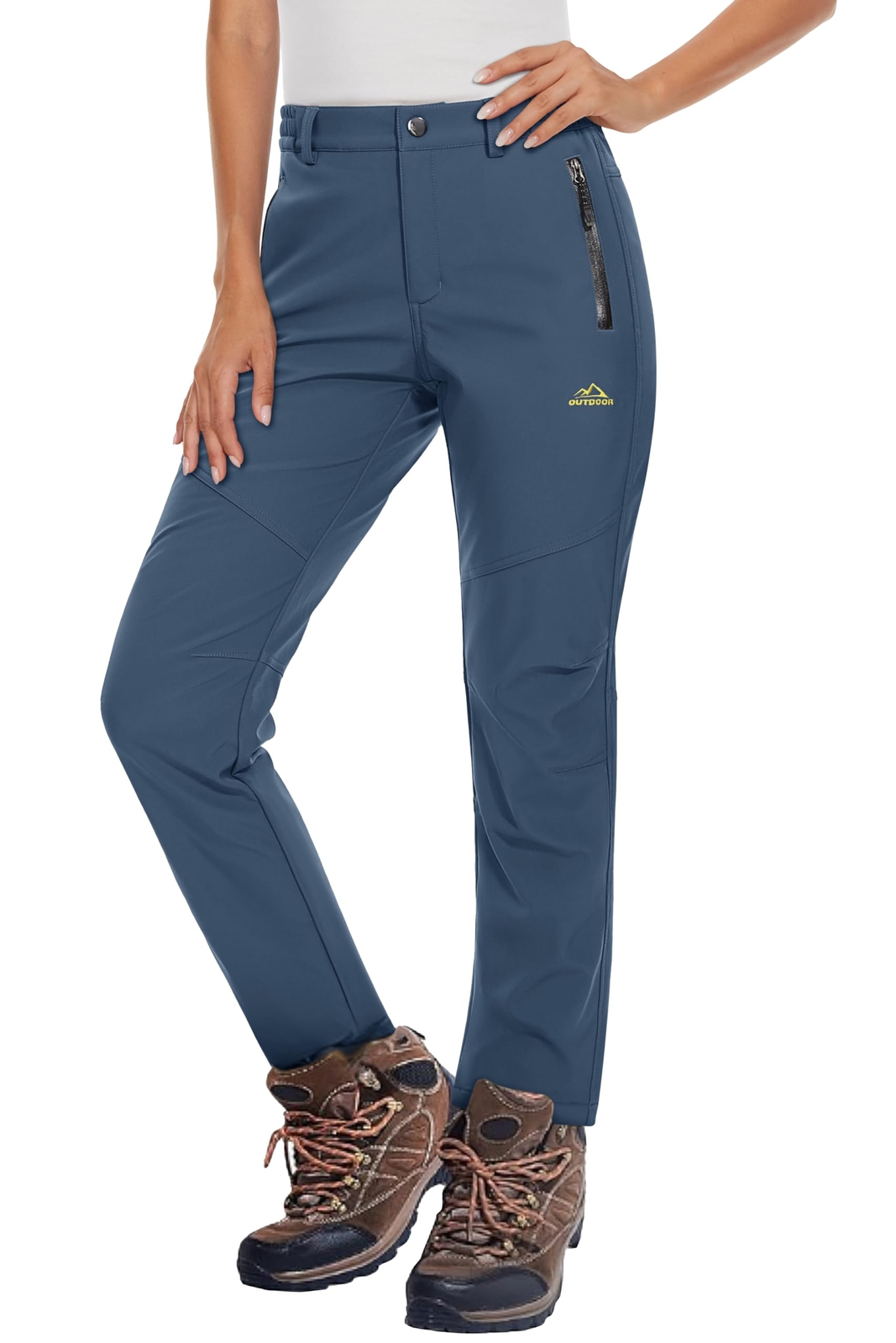 Womens Ski Snow Pants Waterproof Fleece Lined Outdoor Hiking Softshell Warm Pant