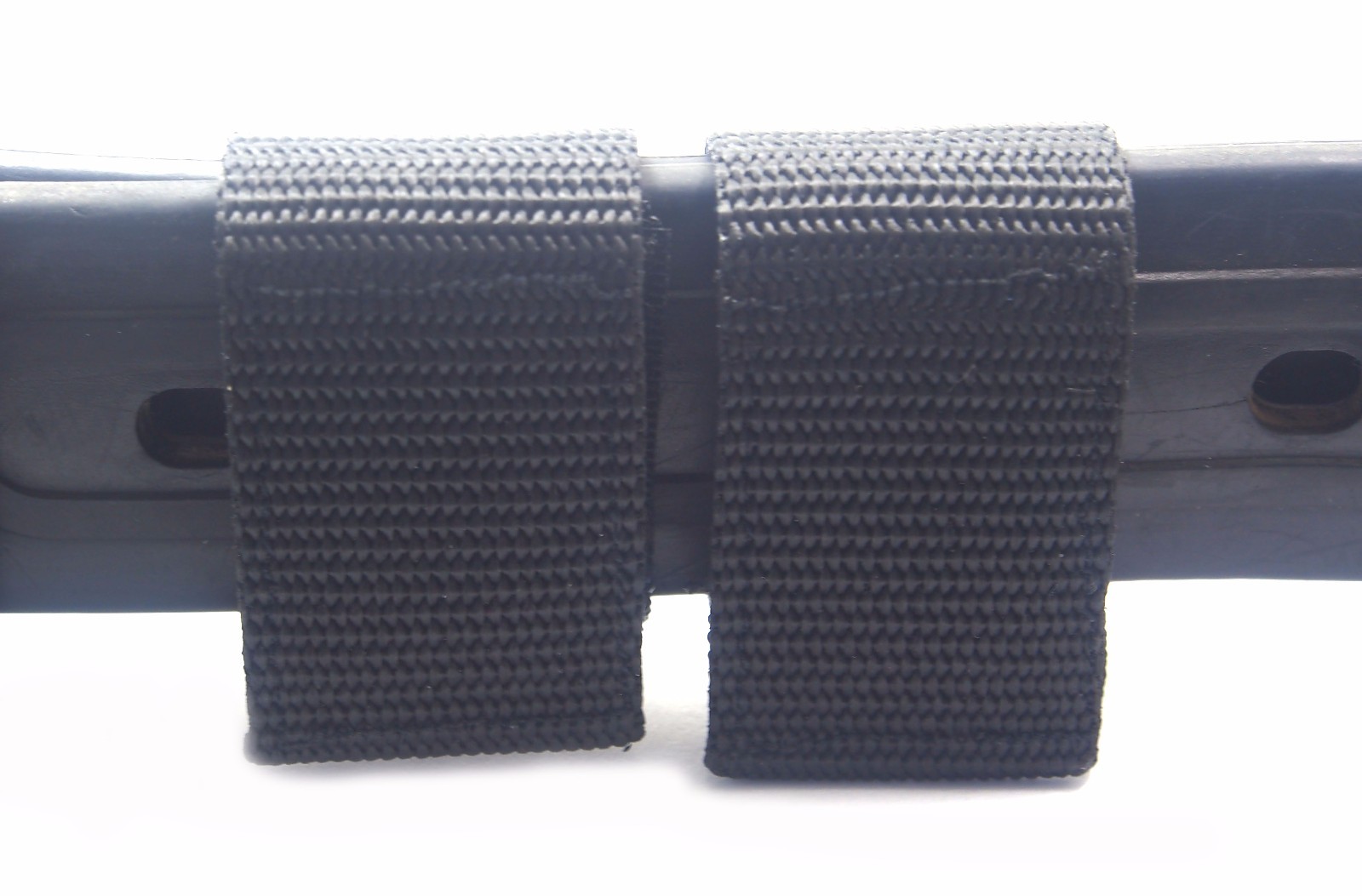 2X POLICE SECURITY GUARD BLACK NYLON DUTY BELT KEEPERS HOOK & LOOP FIT BELT 1.5″