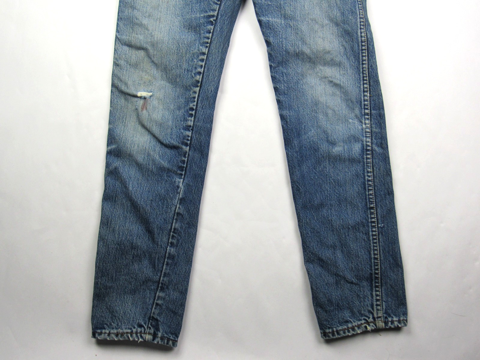 Vtg 1960s Levis Big E Orange Tab 606 Super Slim Denim Jeans 30 x 29 Talon Zip