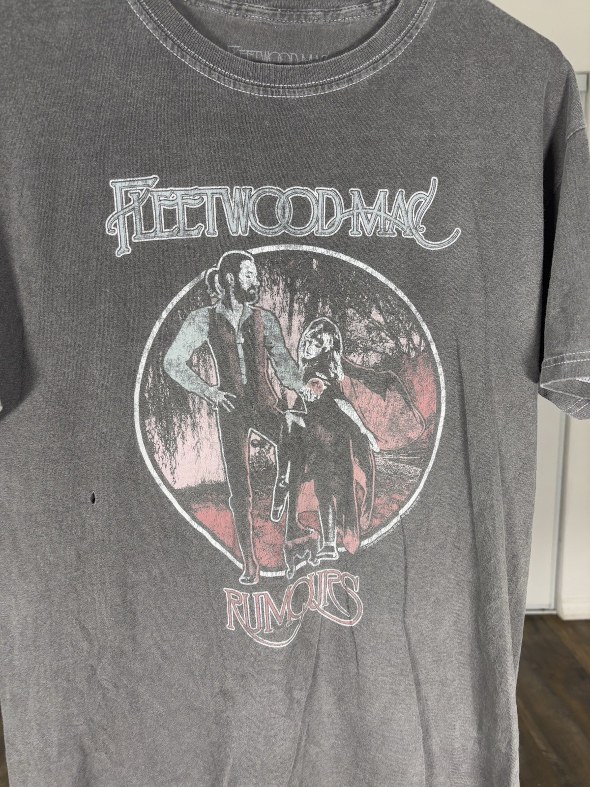 Fleetwood Mac Rumours Graphic Print Unisex Gray Crew Neck T-Shirt Size S