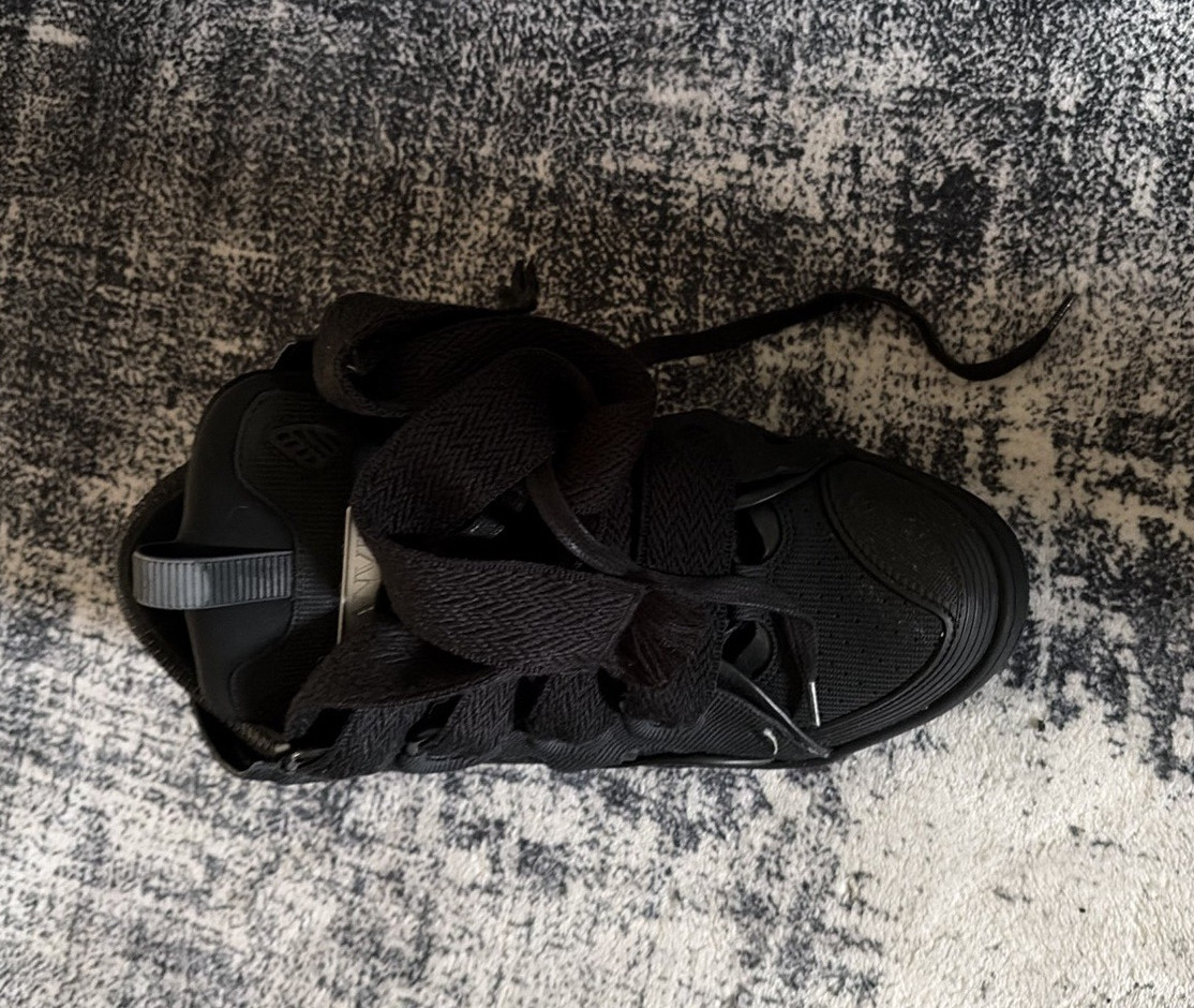 Lanvin Paris Men’s Black Low Top Lace-Up Sneakers w/ Logo Box & Dust Bag