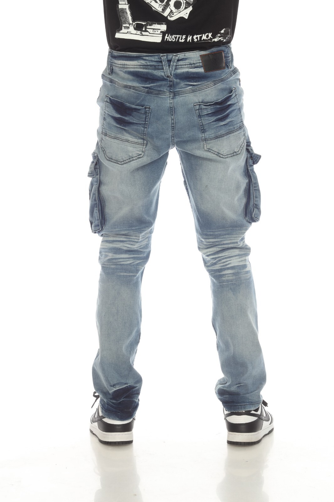 LT WASH CARGO Mens Ripped Skinny Jeans Premium Stretch Denim Jeans | IM