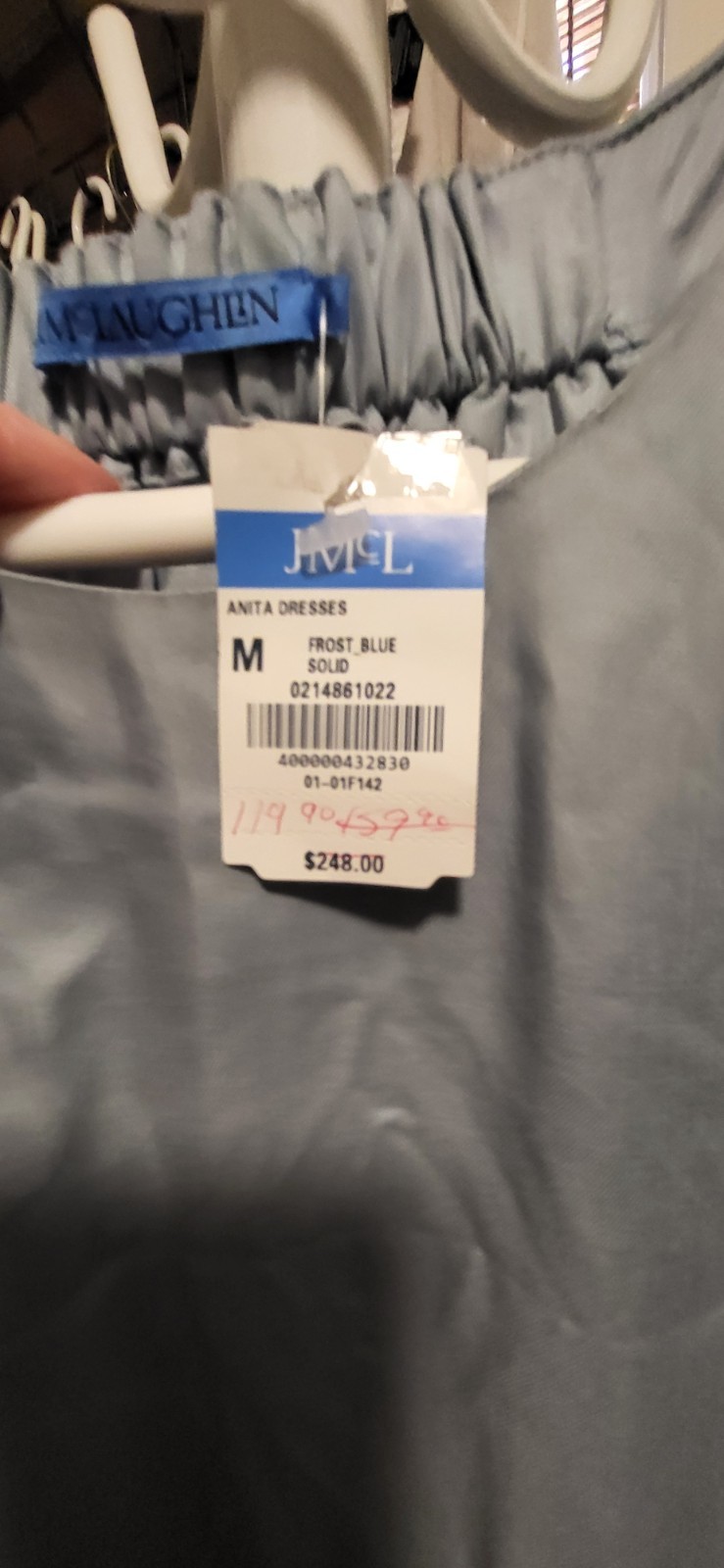 J M McLaughlin NWT Frost Blue Anita Dress M