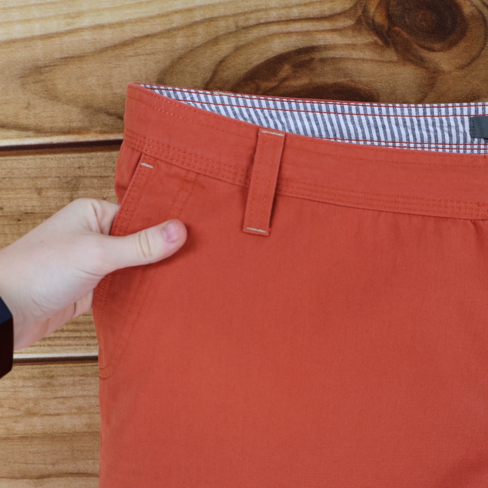 Natural Reflections Chino Shorts Pockets Belt Loops Womens Size 18W Burnt Orange